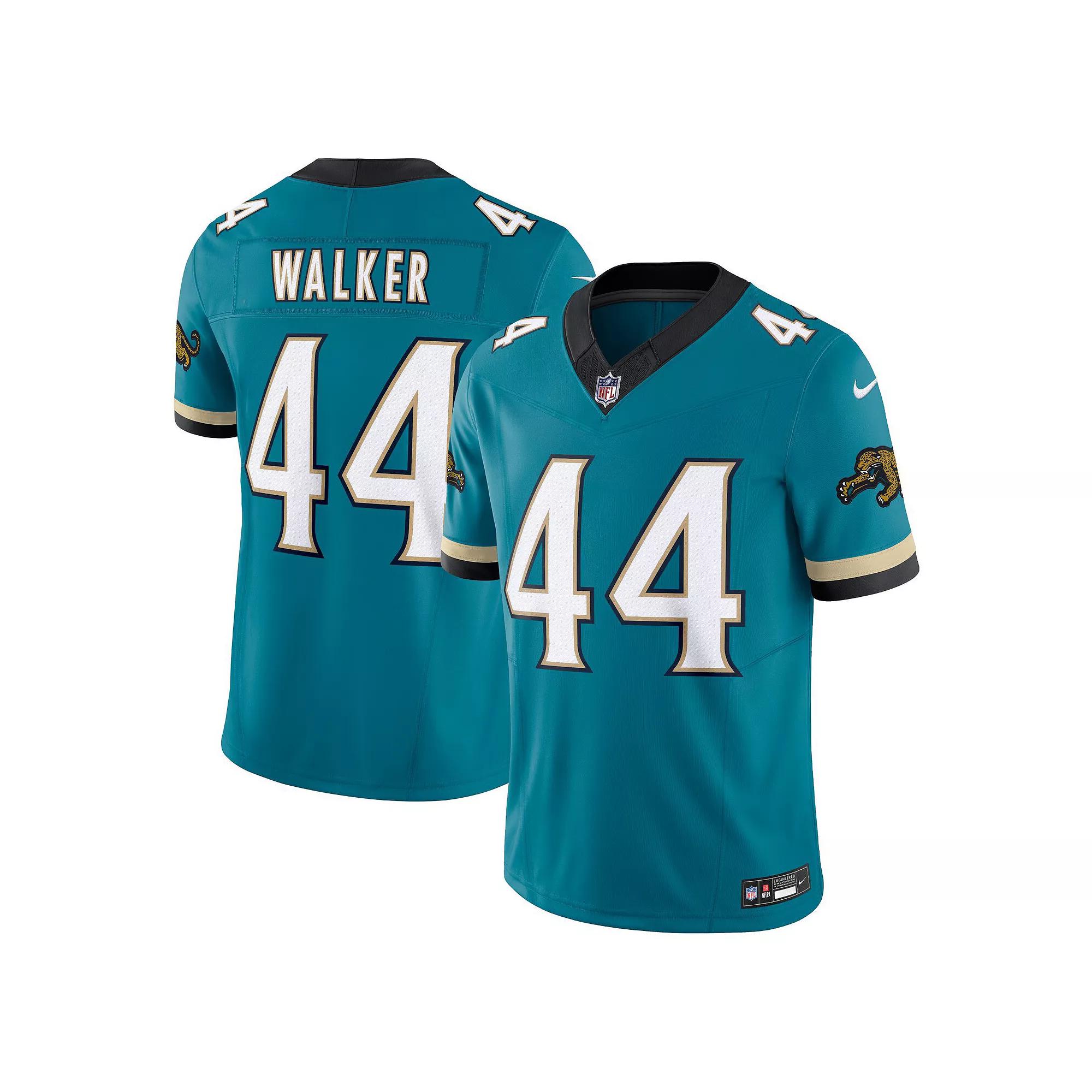Men's Nike Travon Walker Teal Jacksonville Jaguars Prowler Throwback Vapor F.U.S.E. Limited Jersey,  Product Image