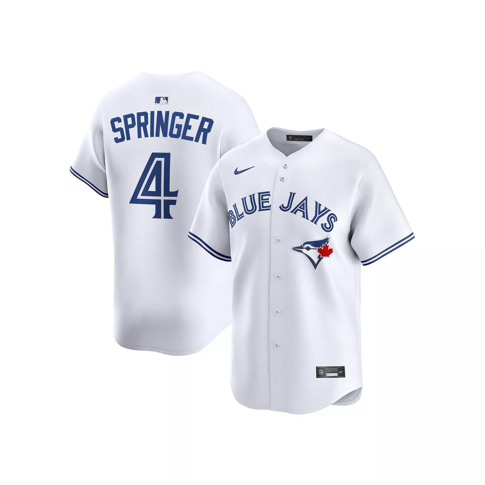 Men's Nike George Springer White Toronto Blue Jays Home Limited Player Jersey, Size: Small, Jay White Product Image