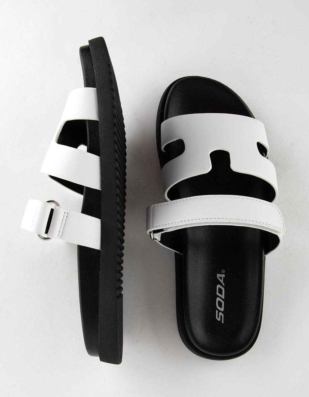 SODA Bianca Womens Slide Sandals - WHITE Product Image