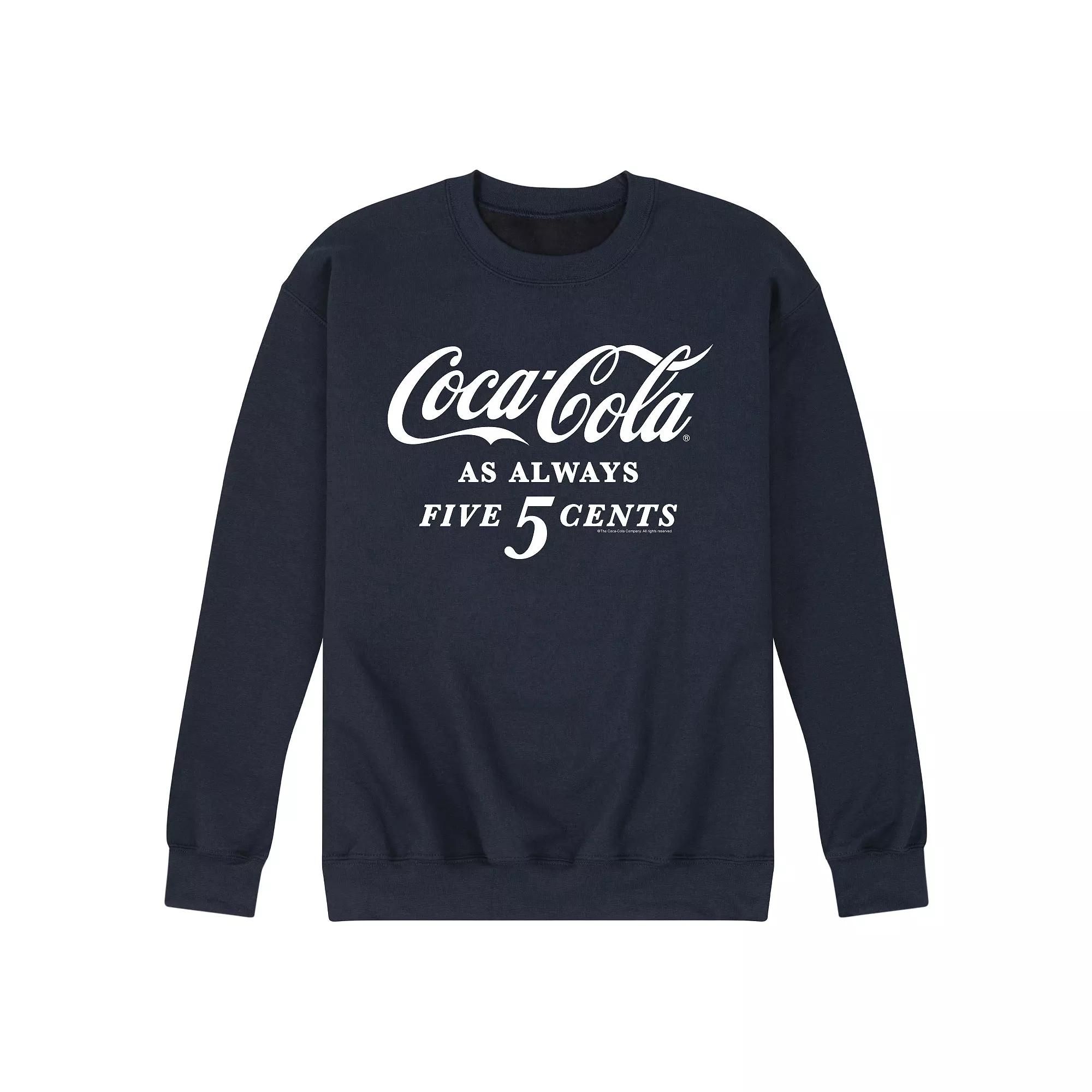 Men's Coca-Cola Five Cents Graphic Fleece Sweatshirt,  Product Image