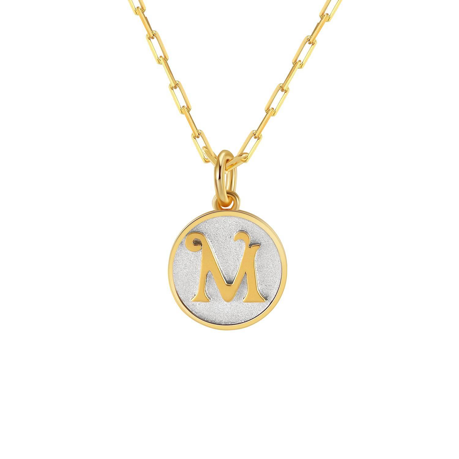 Saints Dainty Fancy Initial Pendant Necklace A-Z Product Image