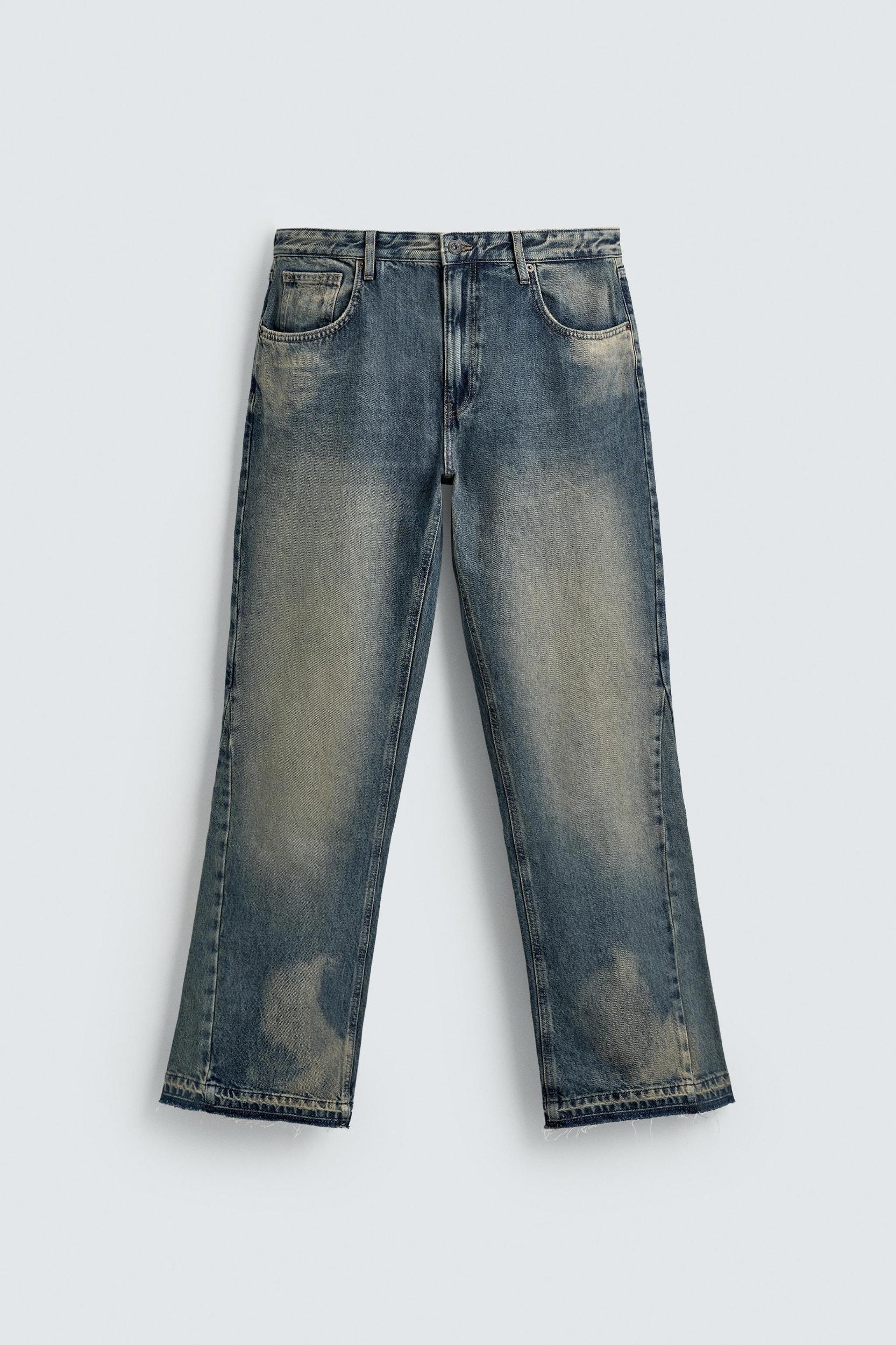 FLARE FIT STAIN WASH JEANS Product Image