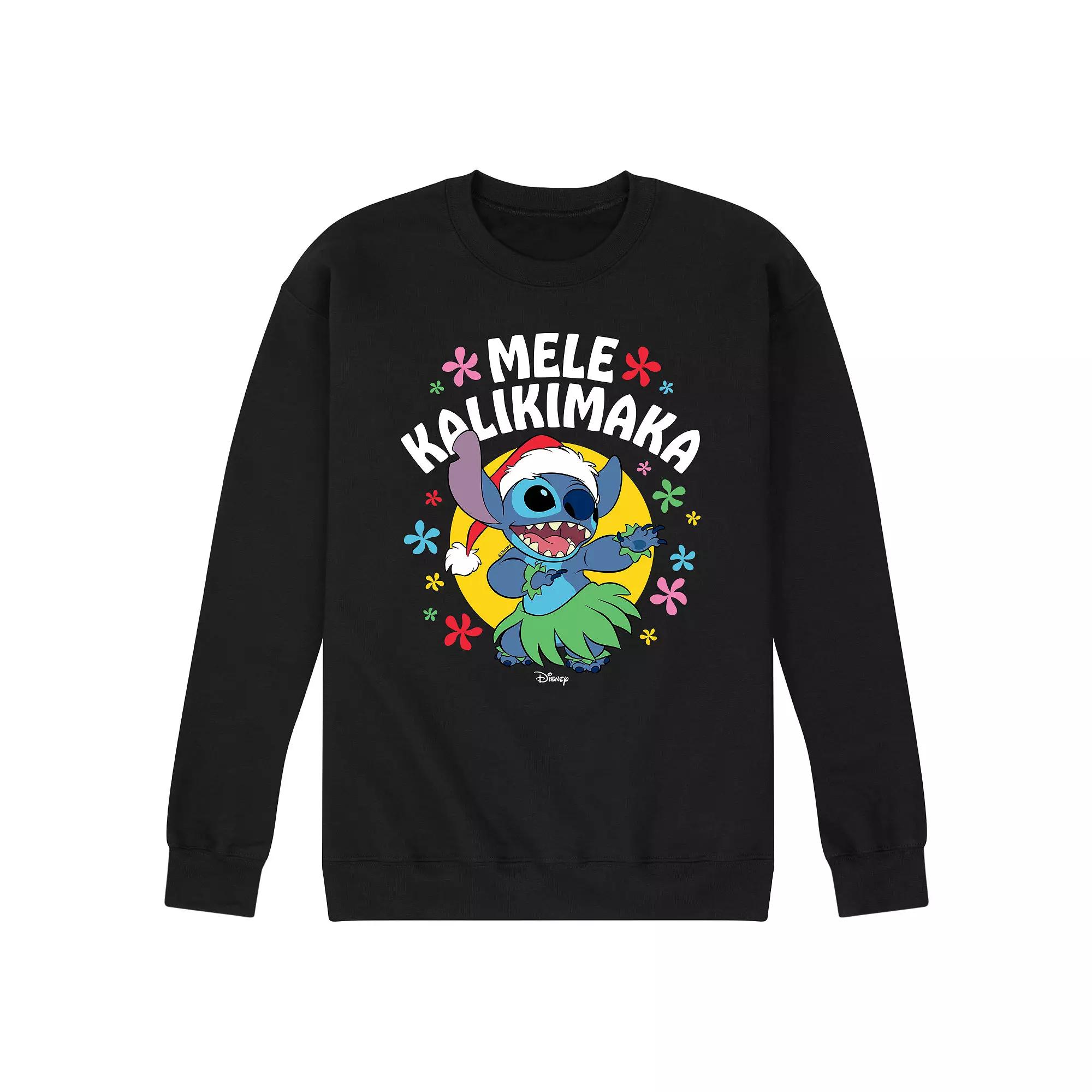 Disney's Lilo & Stitch Men's Mele Kalikmaka Fleece Sweatshirt,  Product Image