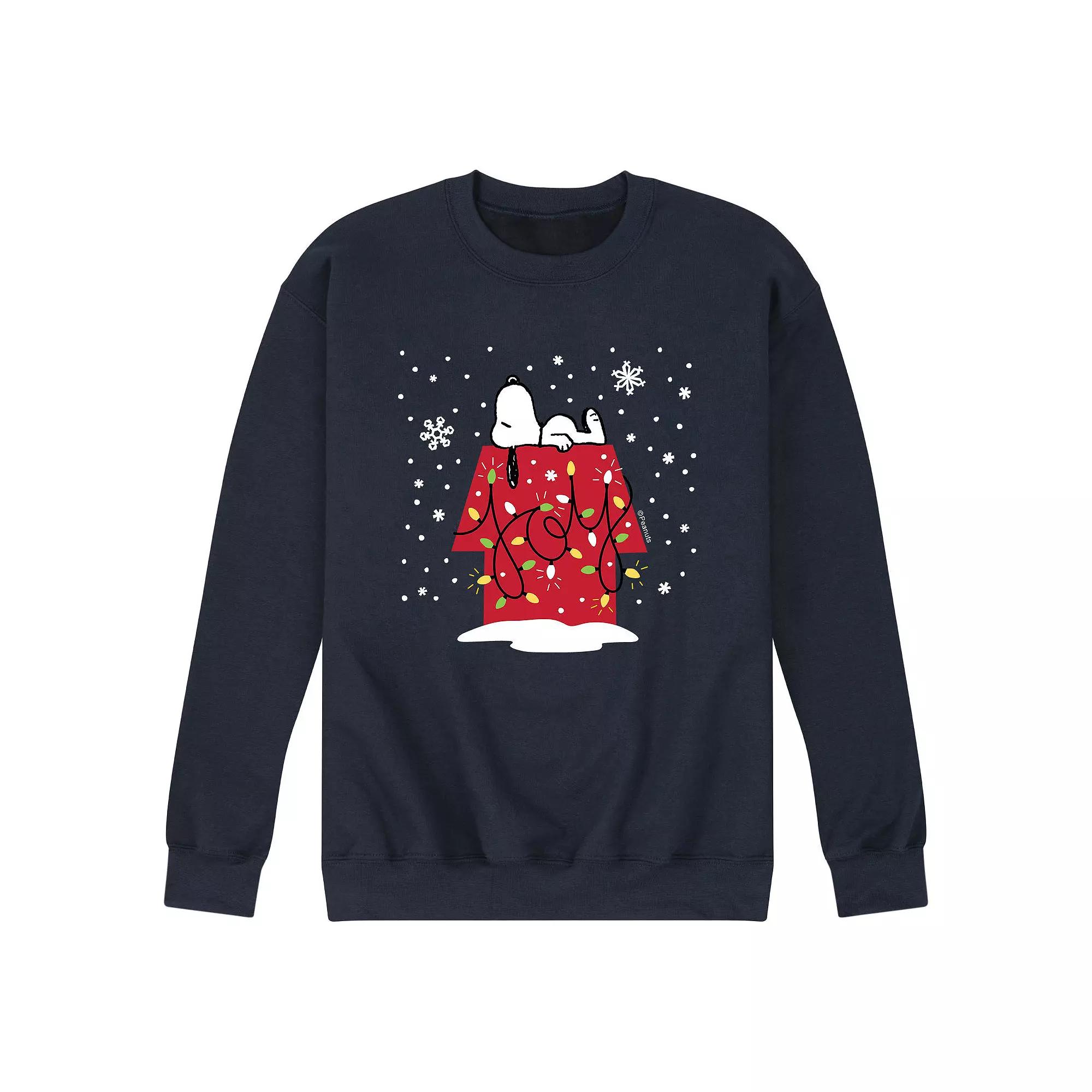 Men's Peanuts Snoopy Snowing Sweatshirt,  Product Image