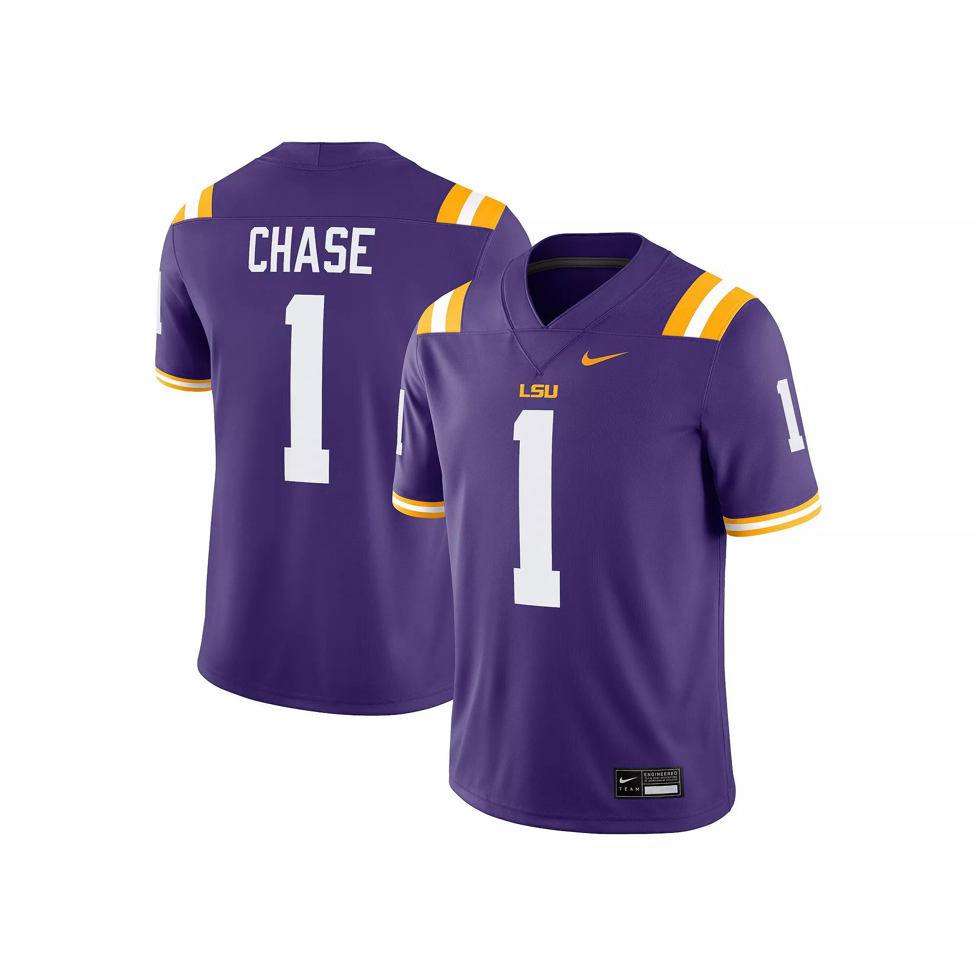 JaMarr Chase LSU Mens Nike Mens Dri-FIT College Game Jersey | NC2F08AKCP9-8Z3 Product Image