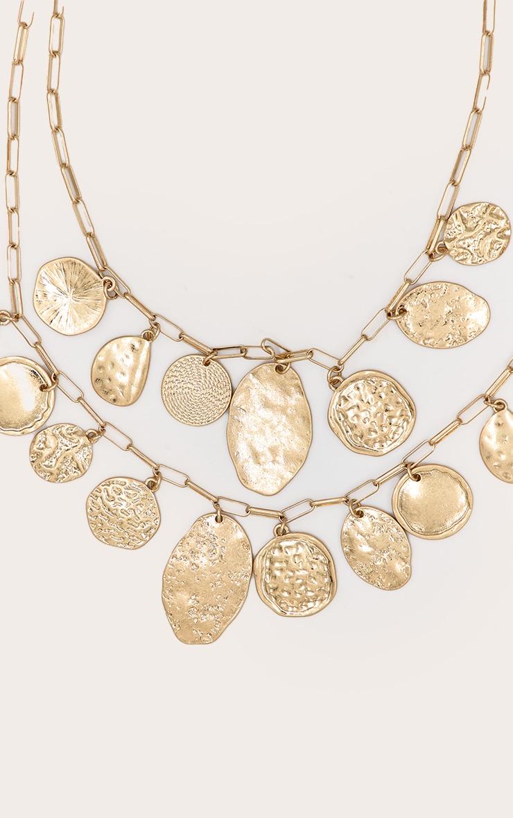 Gold Circular Pendant Charm Necklace Product Image