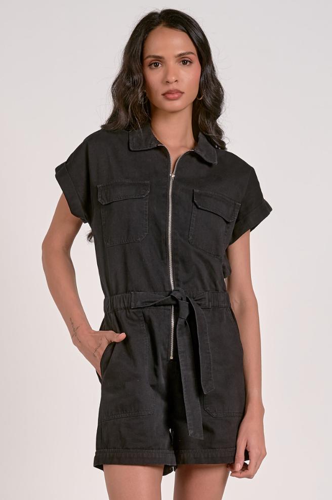 Belted Romper Product Image