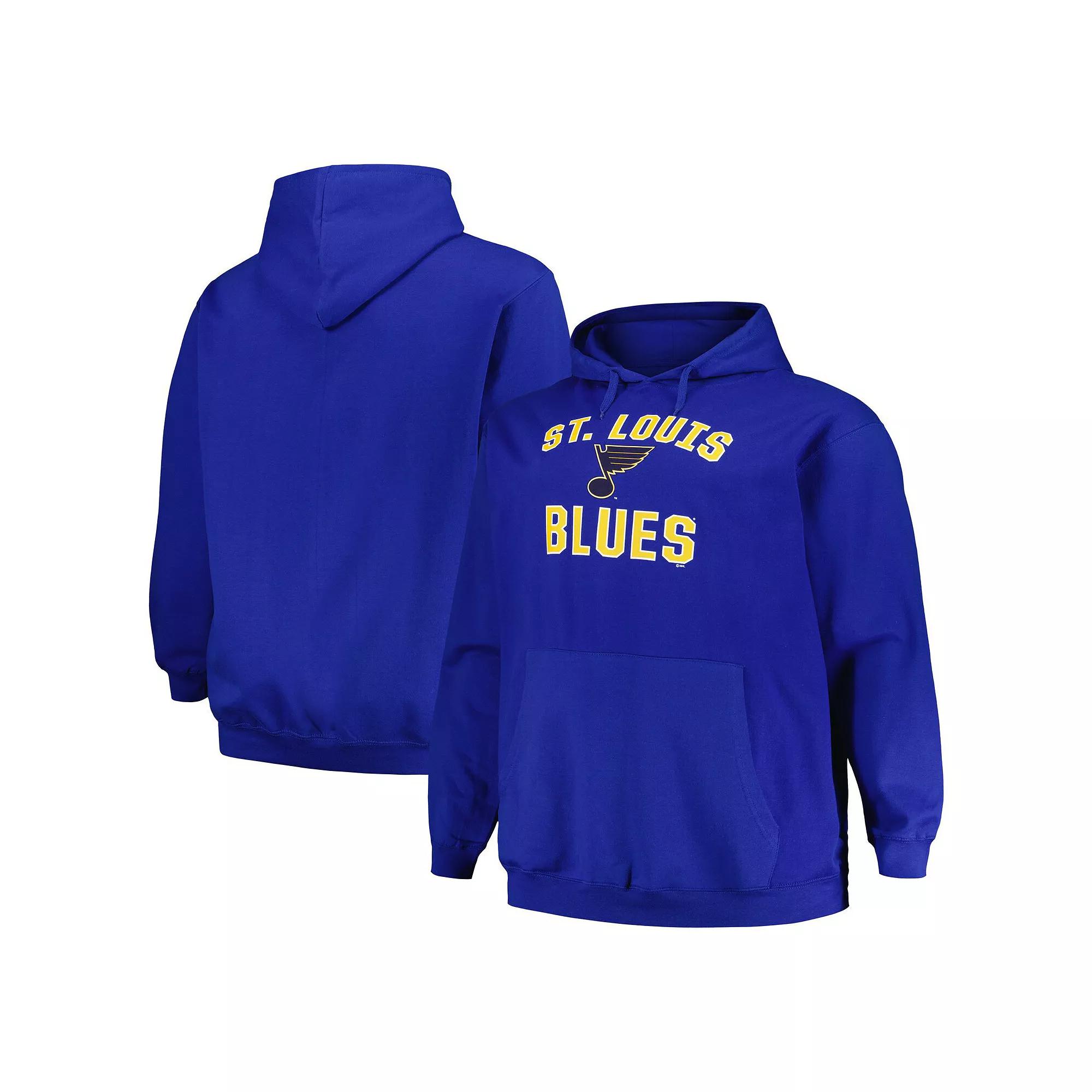 Men's Profile Blue St. Louis Blues Big & Tall Arch Over Logo Pullover Hoodie, Size: 2XB Product Image