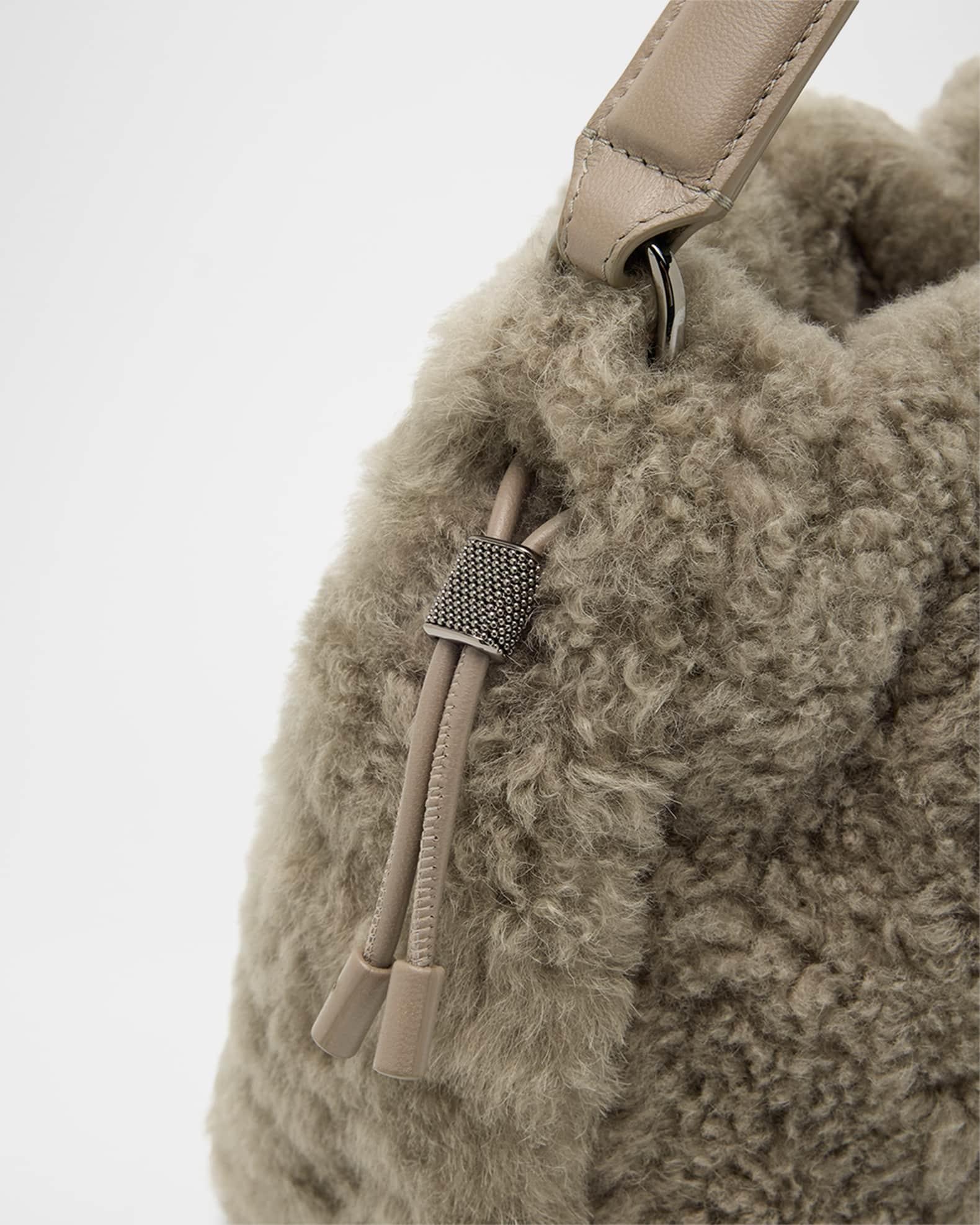 Small Shearling Bucket Bag Product Image