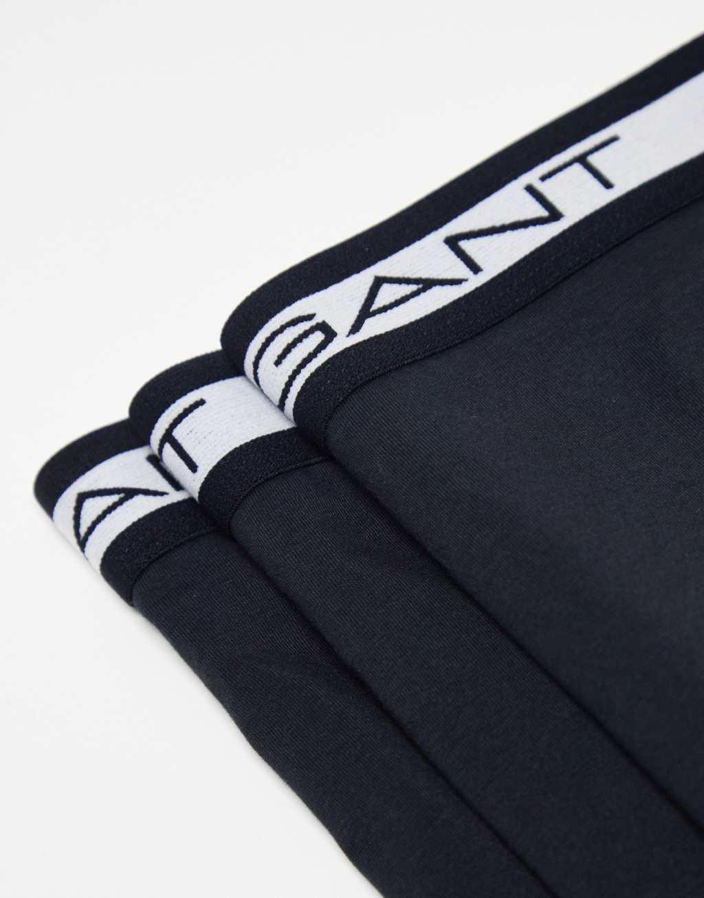 GANT 3 pack trunks with logo waistband in black Product Image