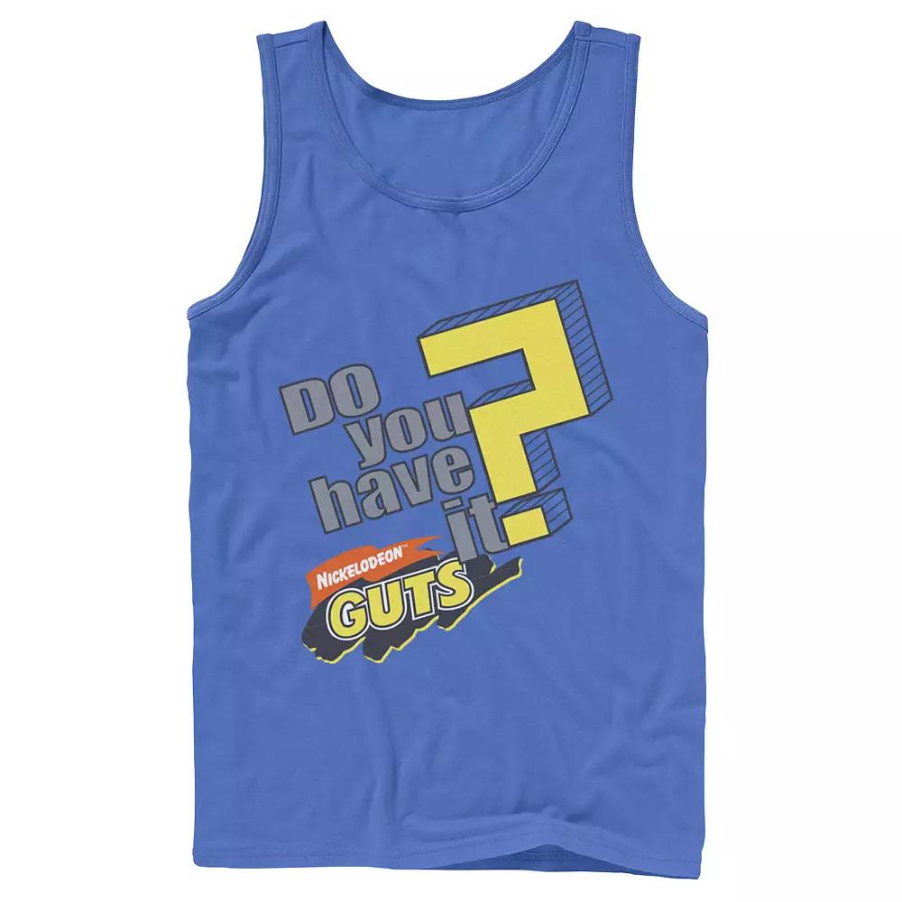 Men's Nickelodeon Guts Do You Have It Vintage Question Logo Graphic Tank Top,  Product Image