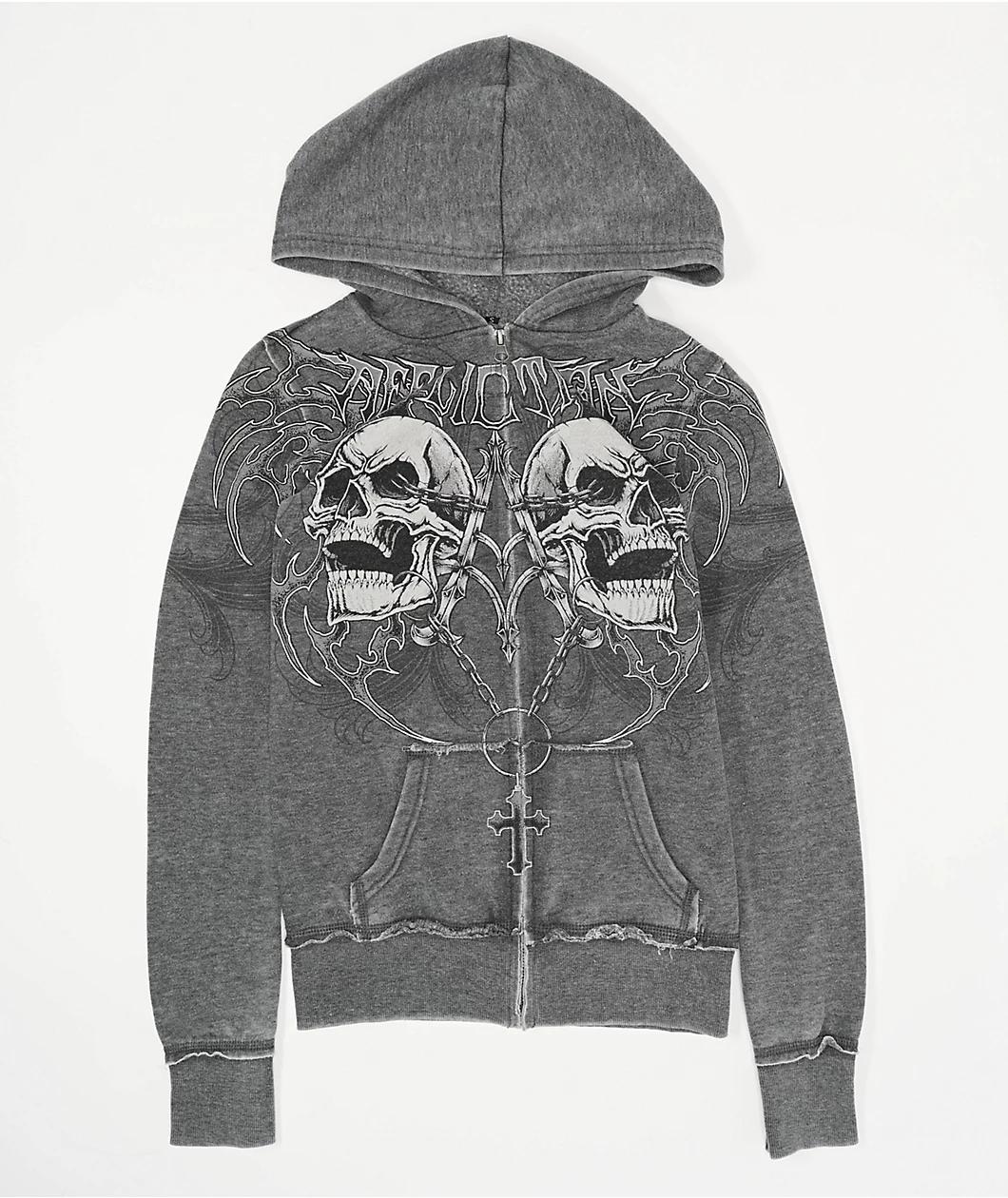 Affliction Shred Fest Black Zip Hoodie Product Image