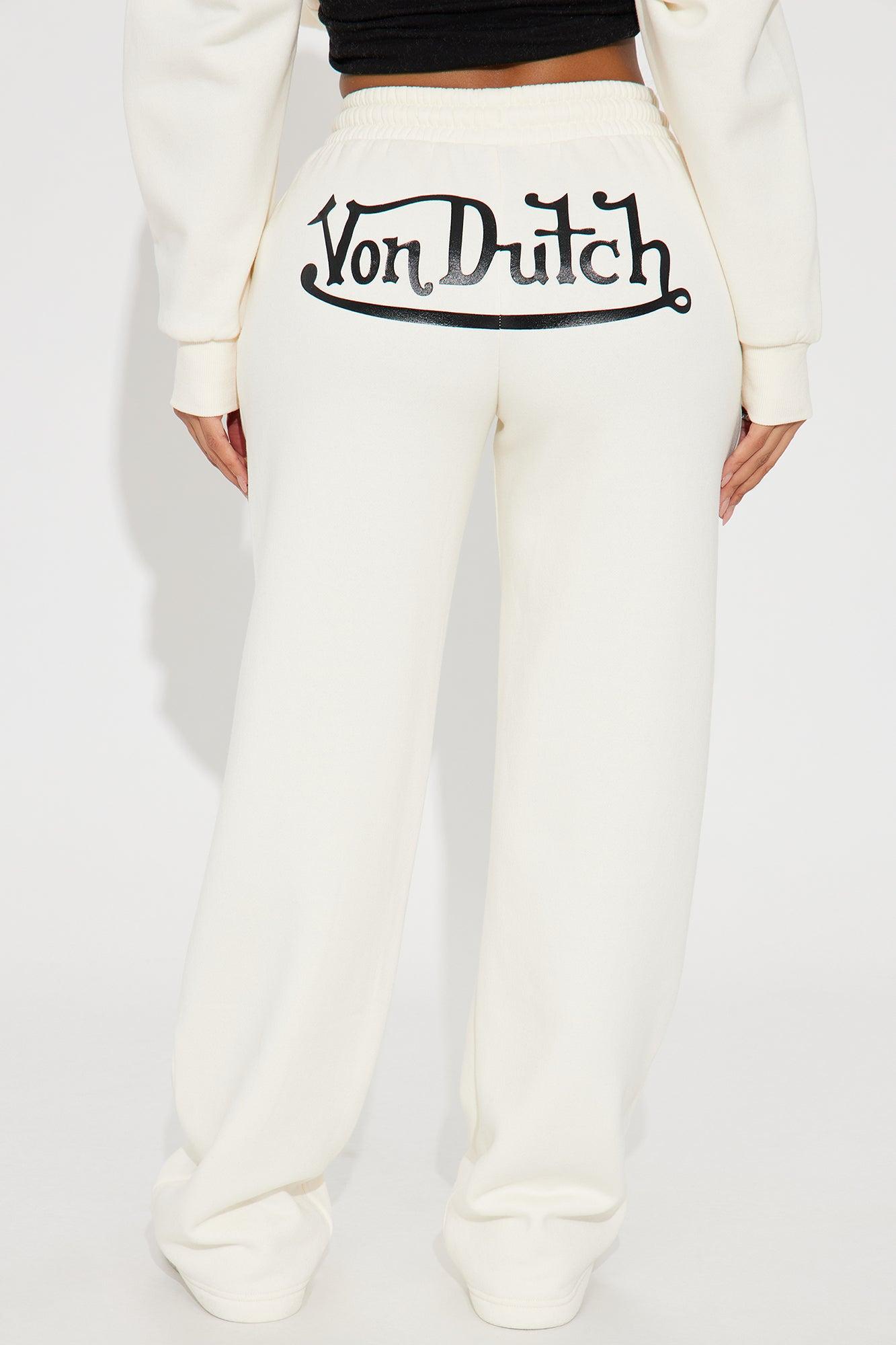 Von Dutch Classic Wide Leg Pant - Off White Product Image