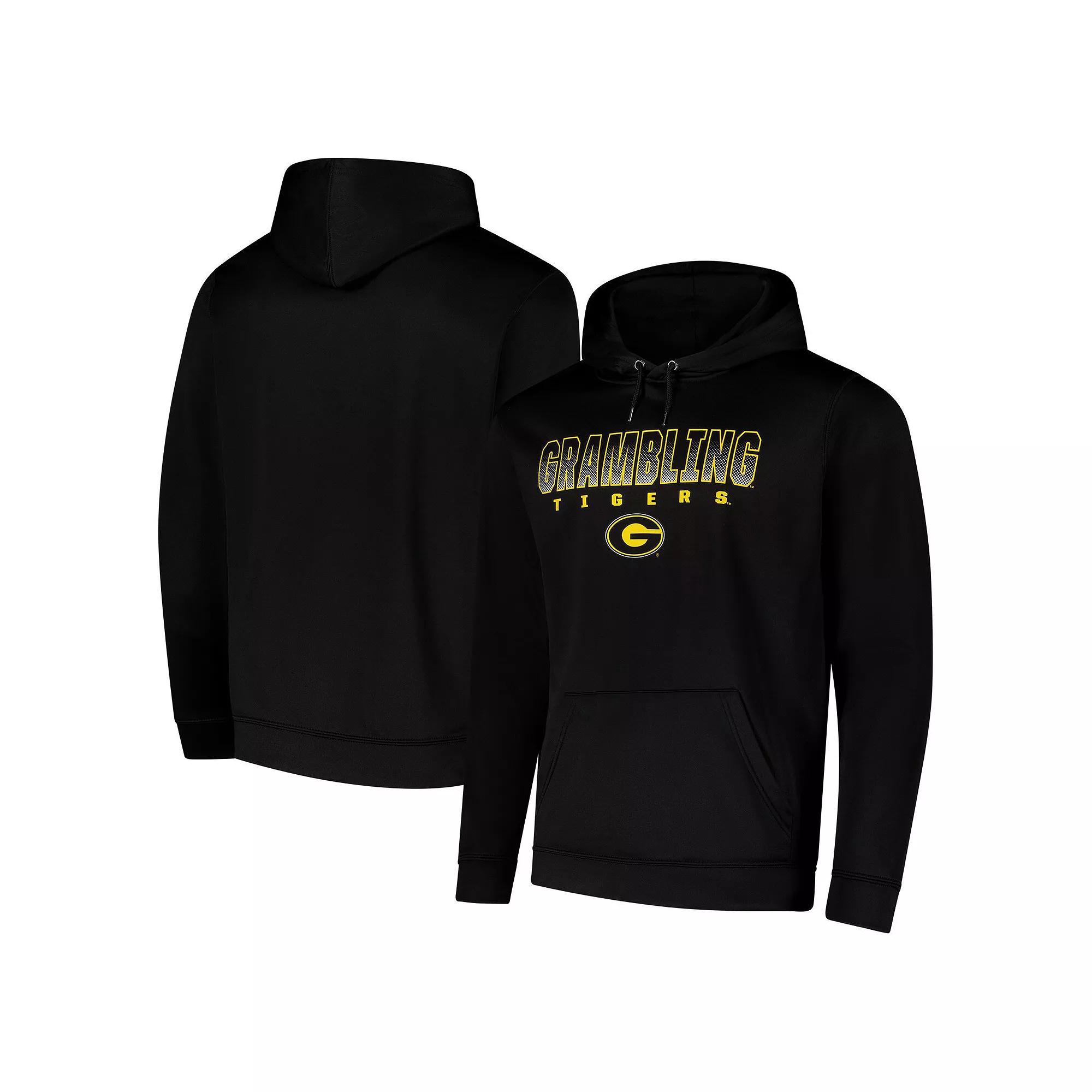 Men's Colosseum Black Grambling Tigers Blackout 3.0 Pullover Hoodie,  Product Image