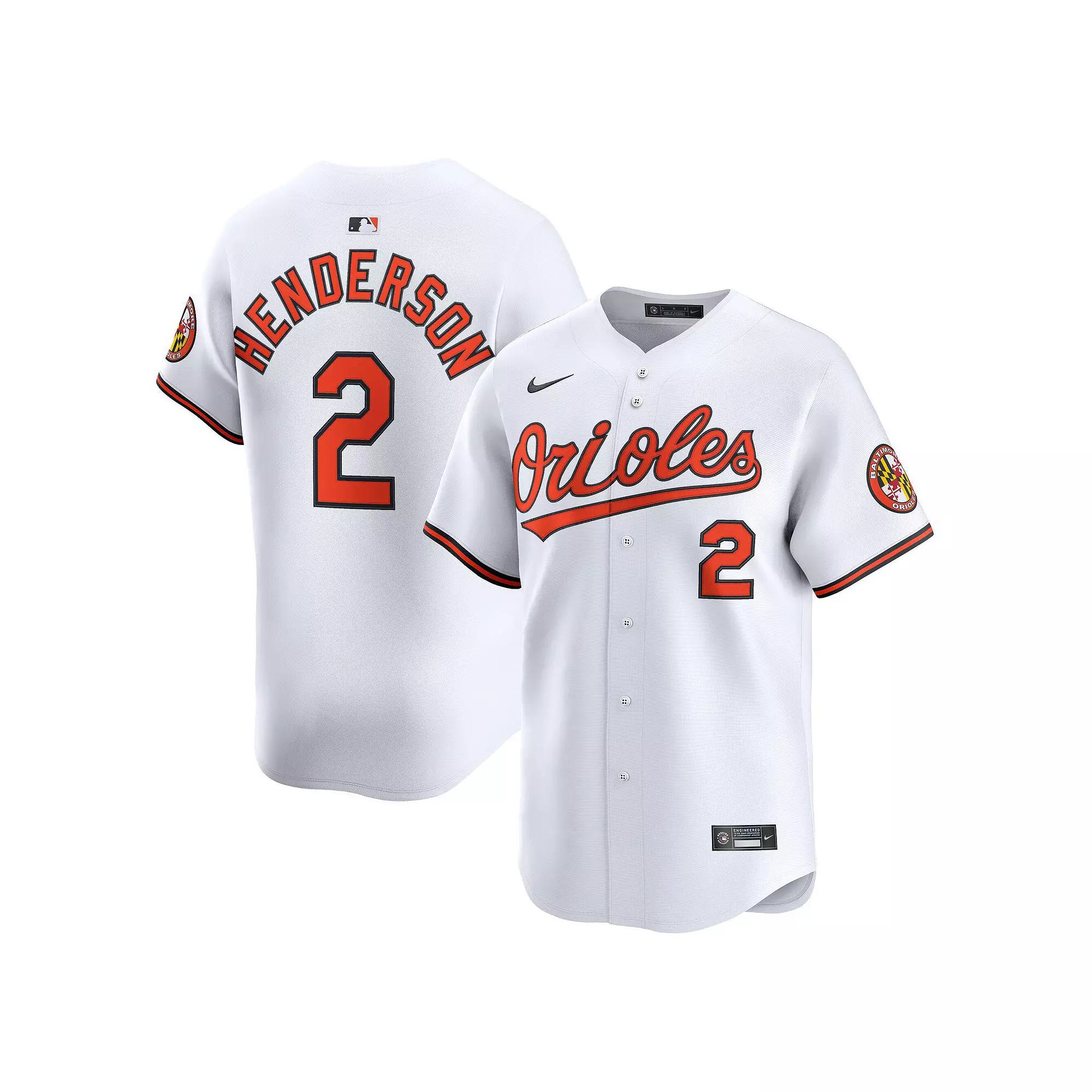 Men's Nike Gunnar Henderson White Baltimore Orioles Home Limited Player Jersey, Size: Medium Product Image
