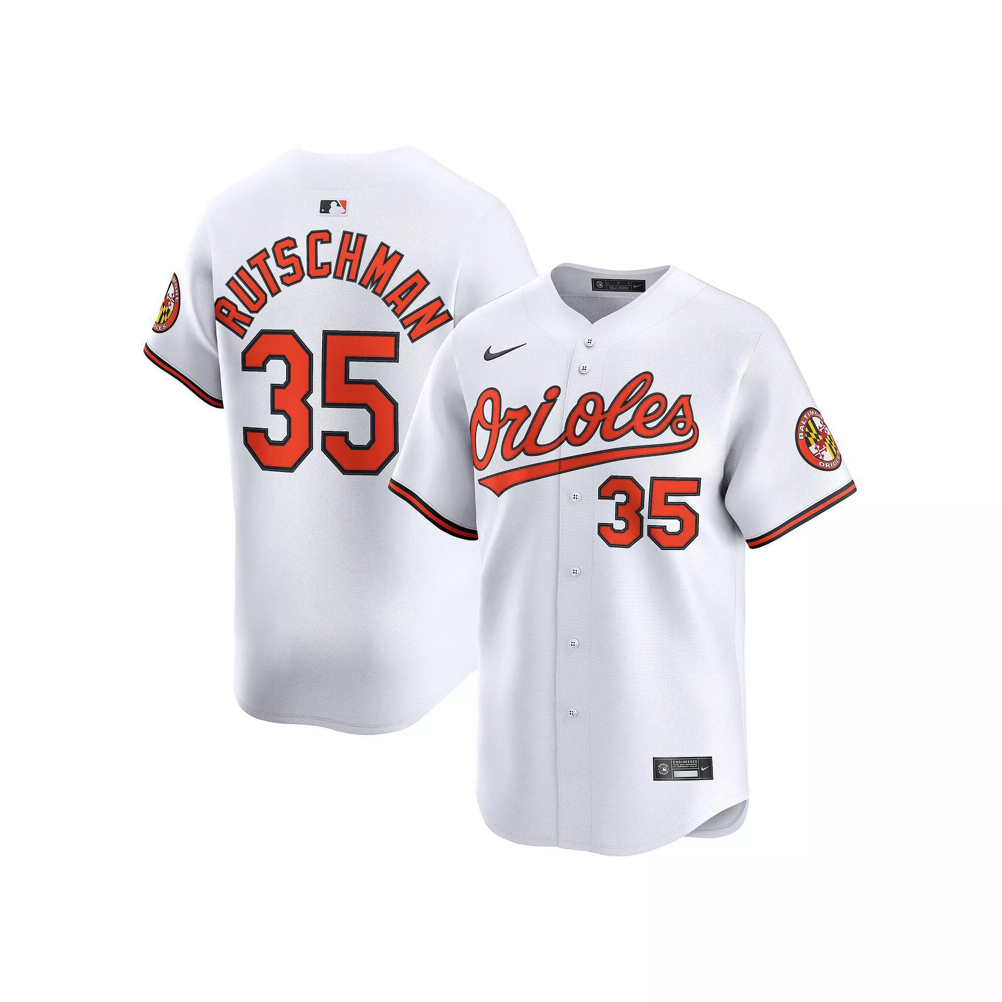 Men's Nike Adley Rutschman White Baltimore Orioles Home Limited Player Jersey, Size: 2XL Product Image