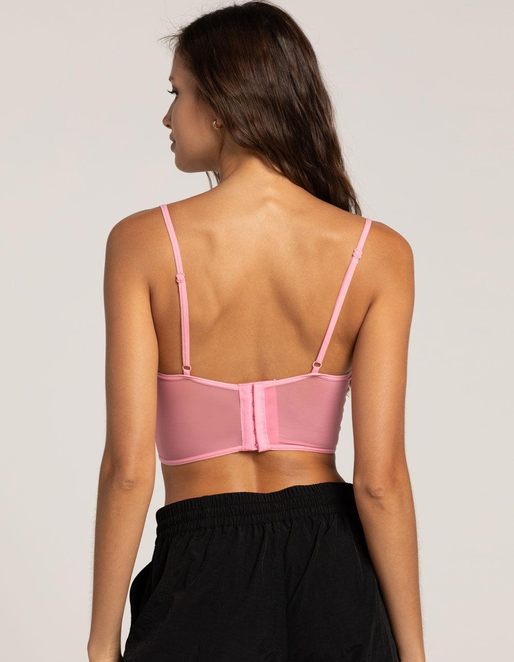 TILLYS Lace Corset Womens Top - PINK Product Image