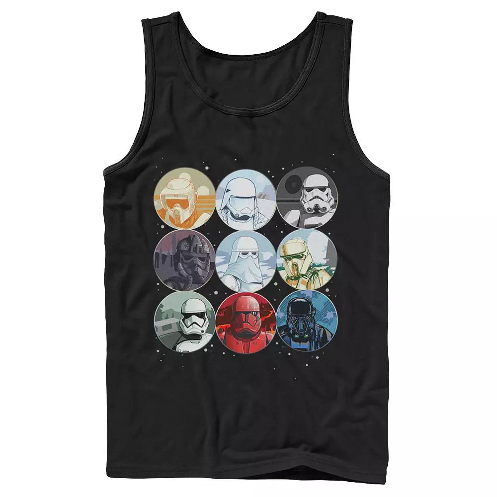 Men's Star Wars Trooper Helmet Grid Tank Top,  Product Image