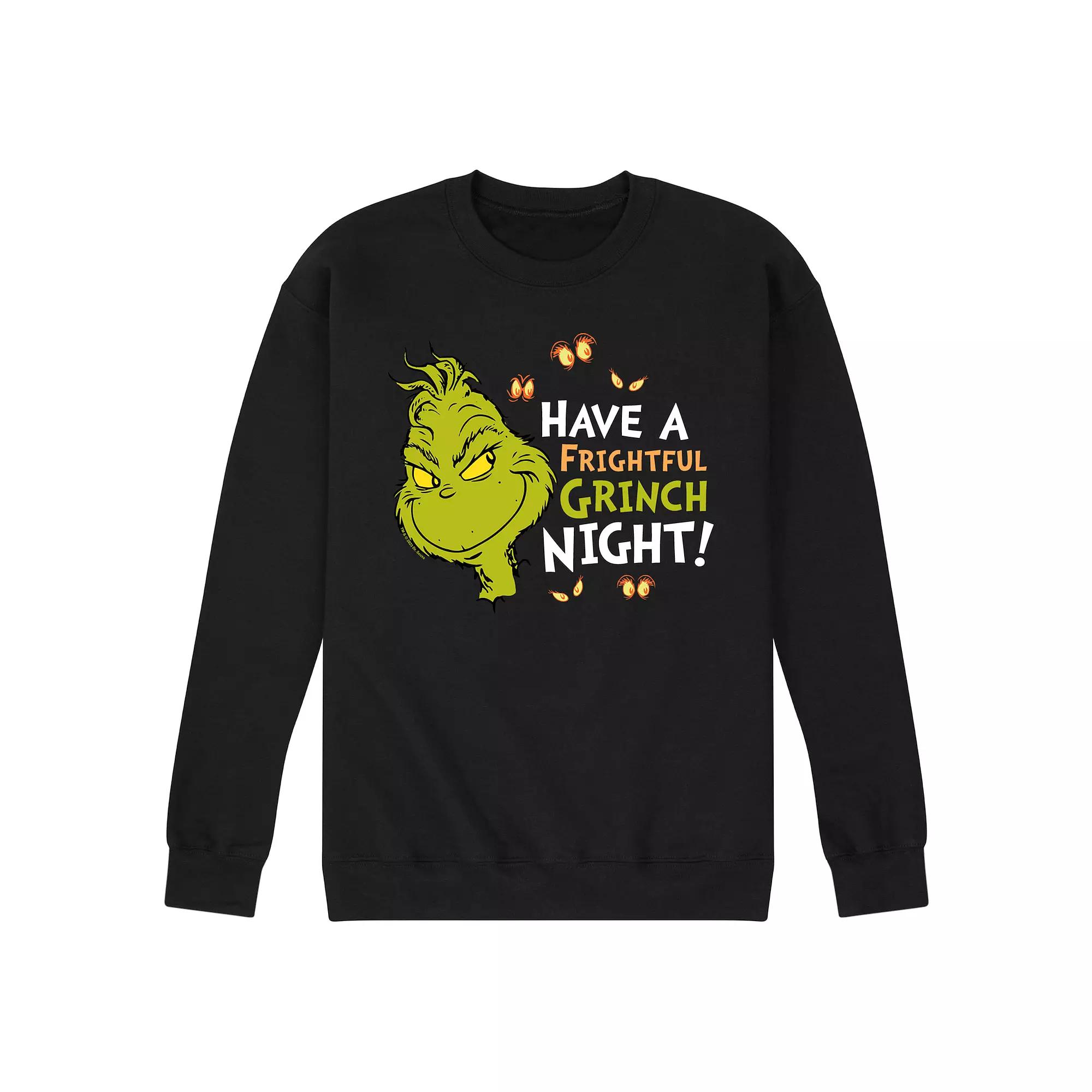 Men's Dr. Seuss Grinch Have A Frightful Fleece Sweatshirt,  Product Image