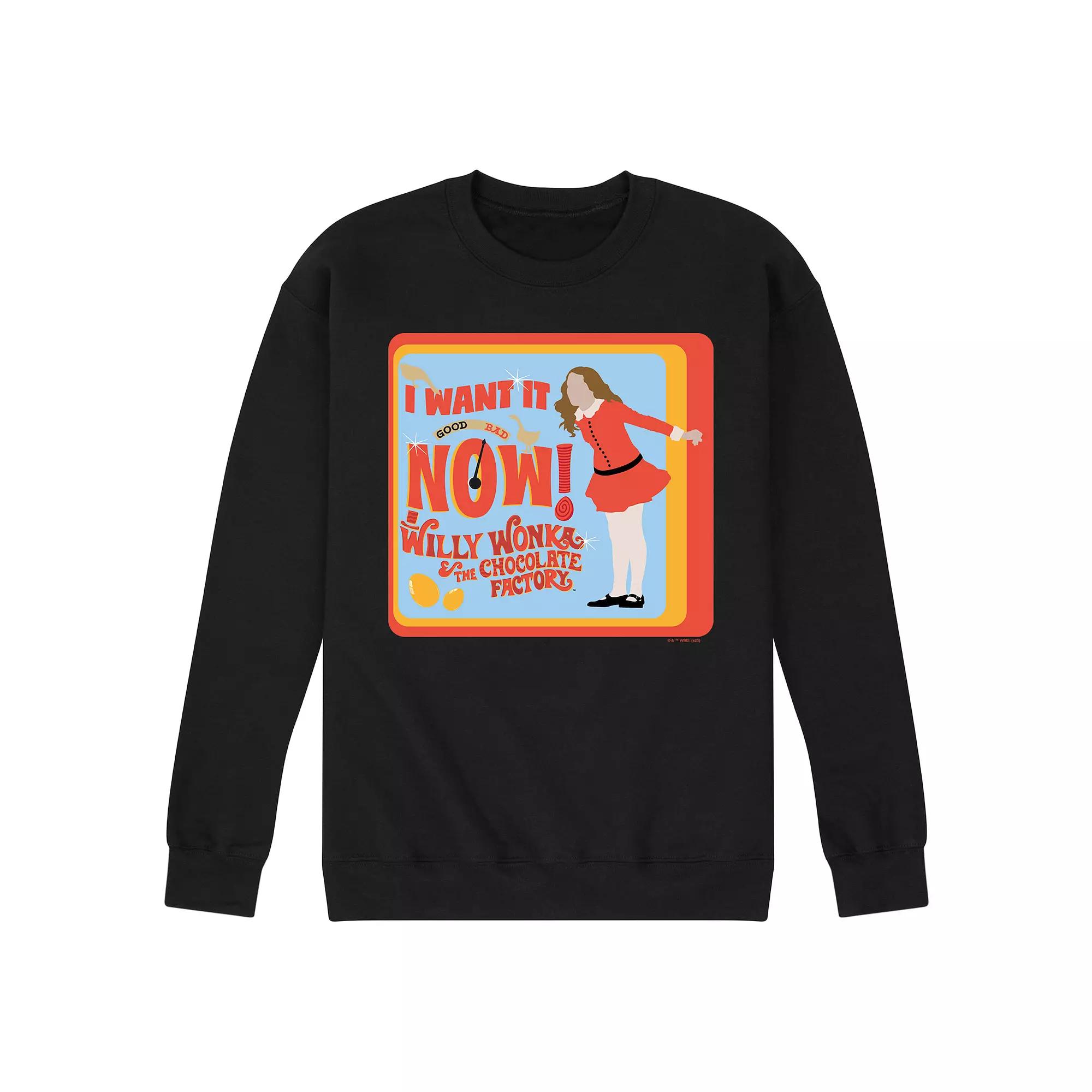 Men's Willy Wonka Veruca Salt Fleece Sweatshirt,  Product Image