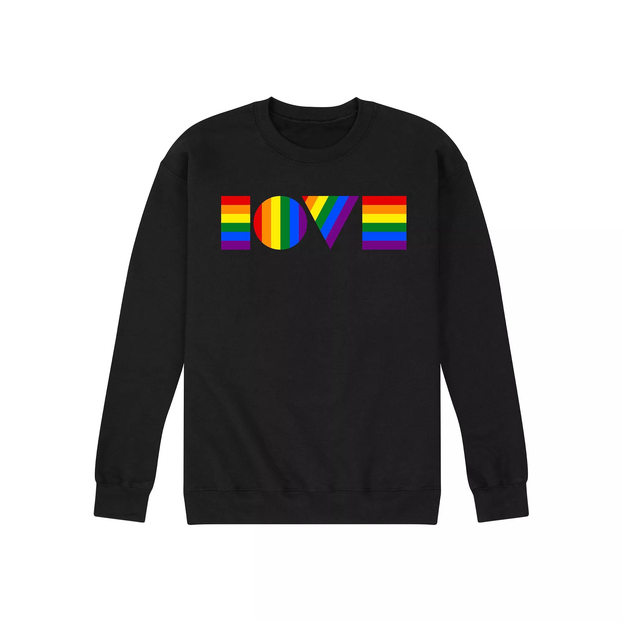 Men's Pride Love Fleece Sweatshirt,  Product Image