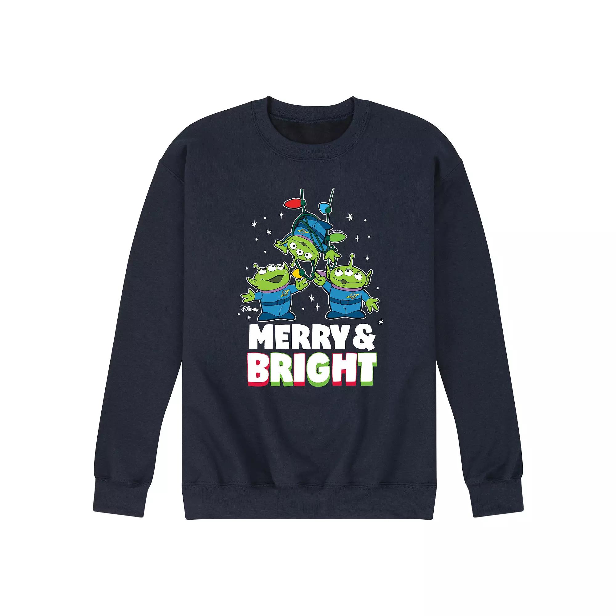 Disney / Pixar's Toy Story 4 Aliens Men's Merry And Bright Fleece Sweatshirt,  Product Image