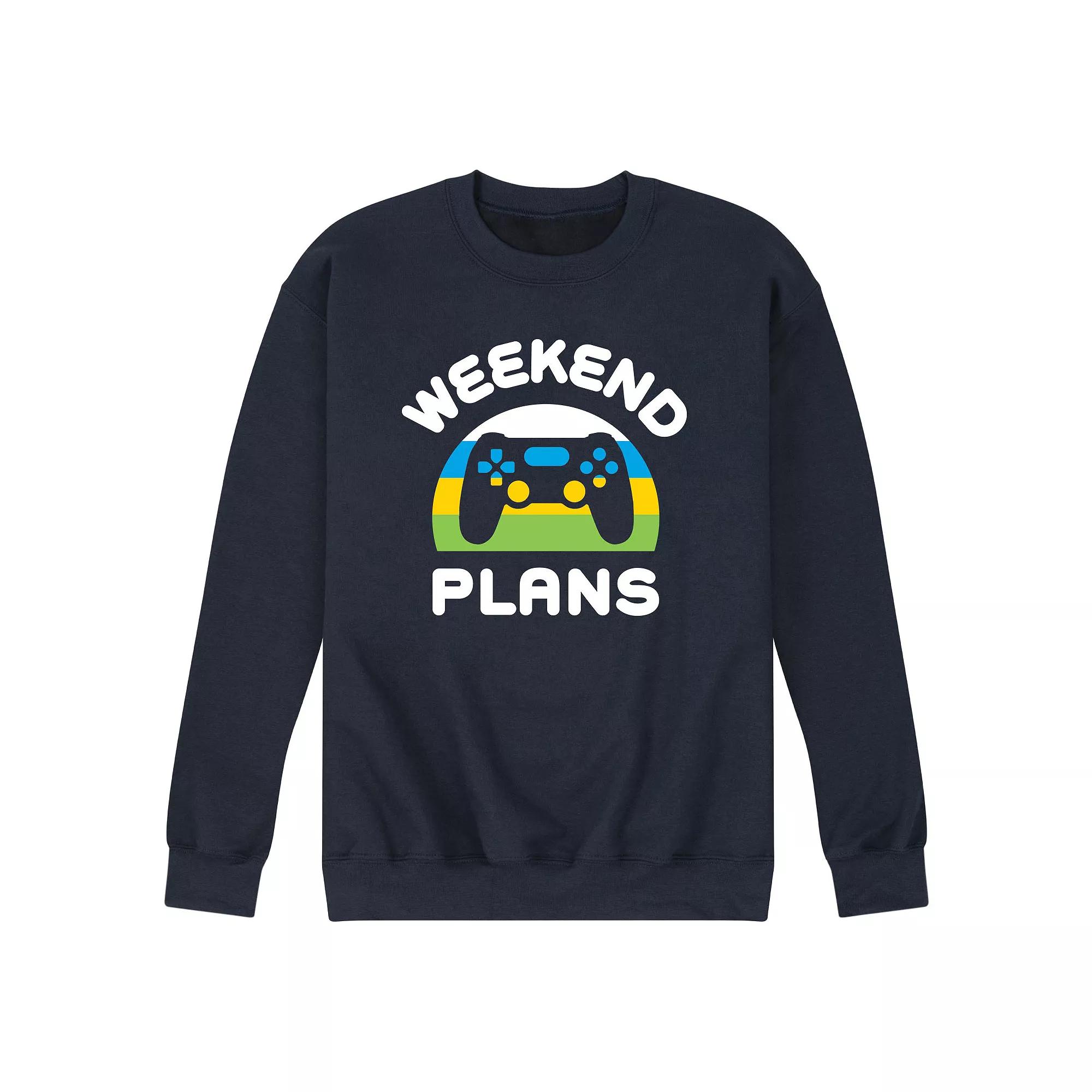 Men's Weekend Plans Graphic Fleece Sweatshirt,  Product Image