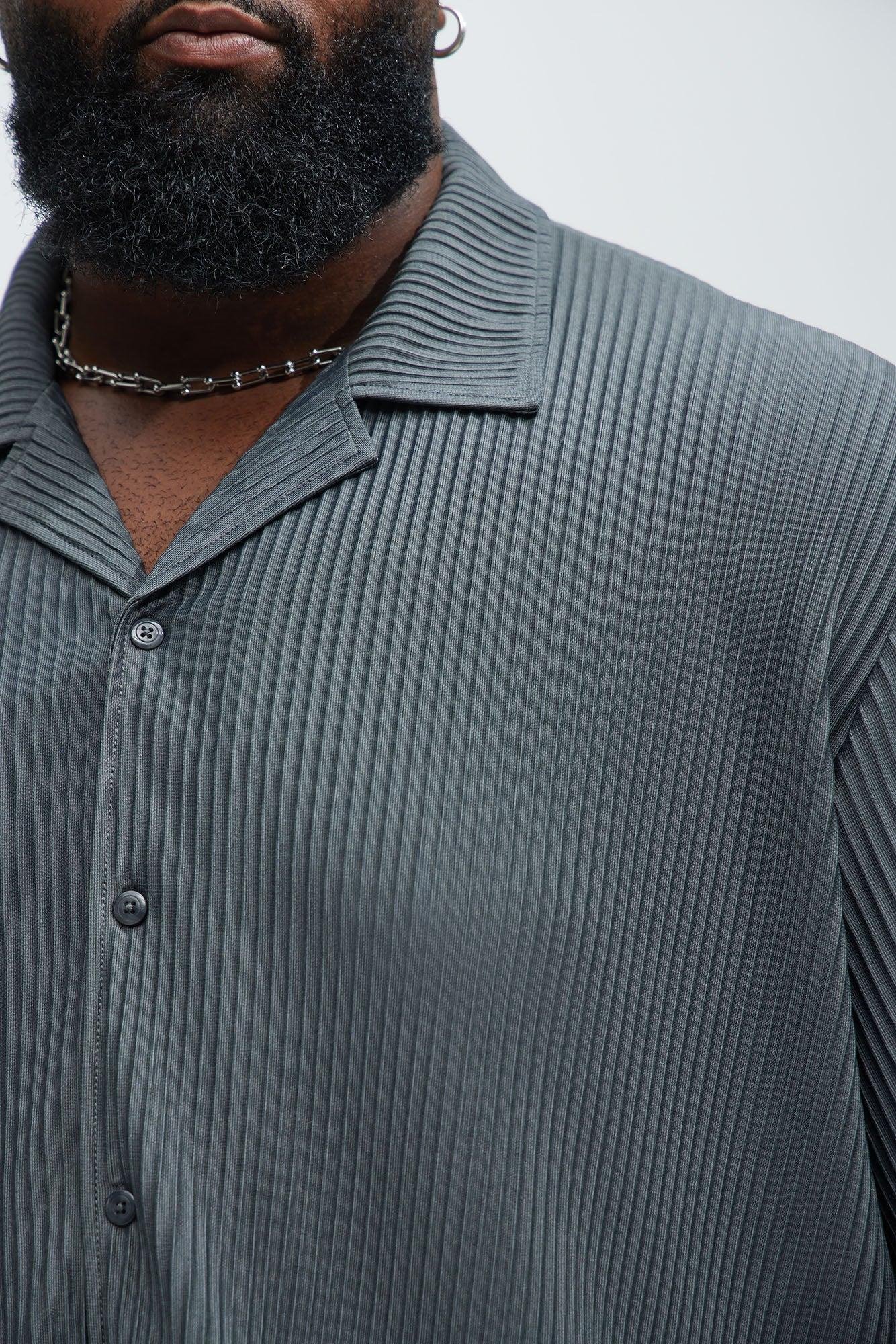 Potential Pleated Shirt - Grey Product Image