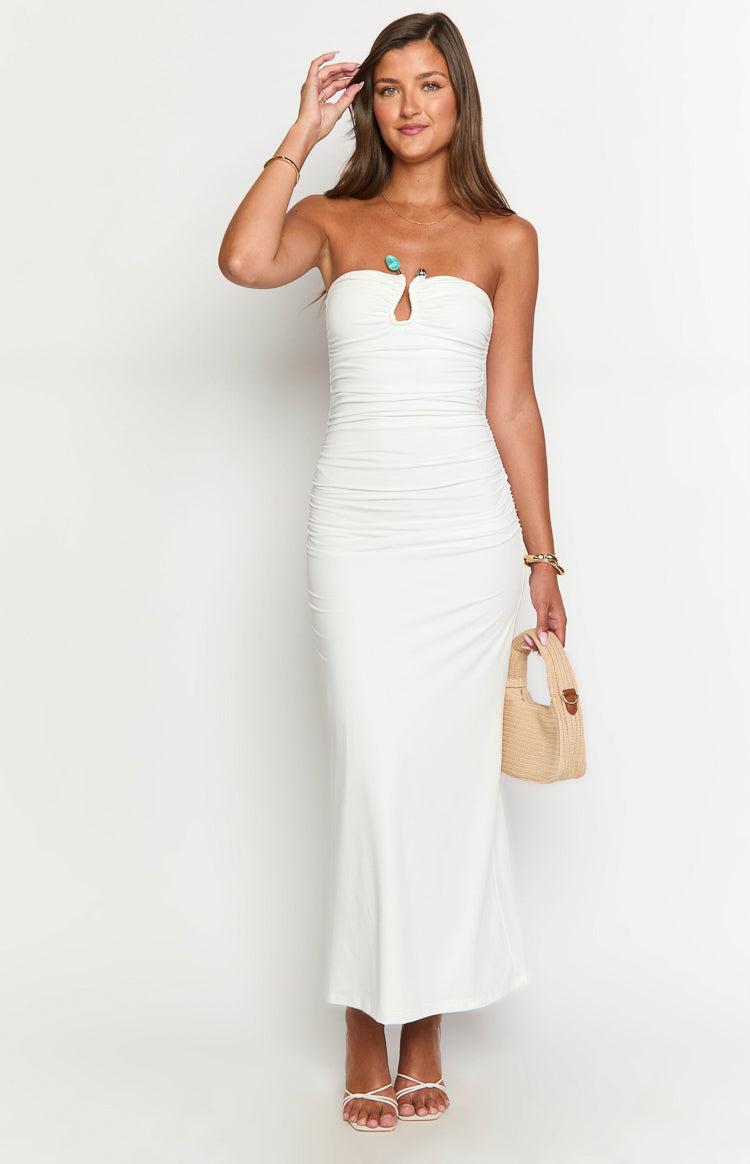 Ark White Strapless Maxi Dress Product Image