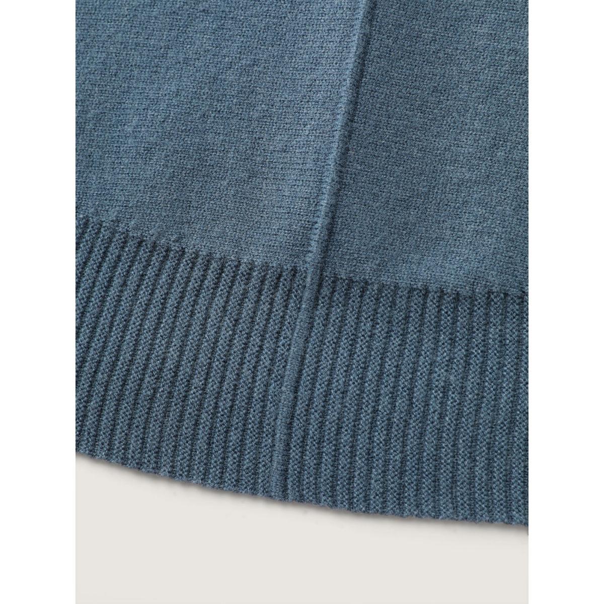 Plus Size Supersoft Hooded Arc Hem Dolman Pullover Indigo Women Leisure Loose Long Sleeve Hooded Casual Pullovers BloomChic 28/5X Product Image