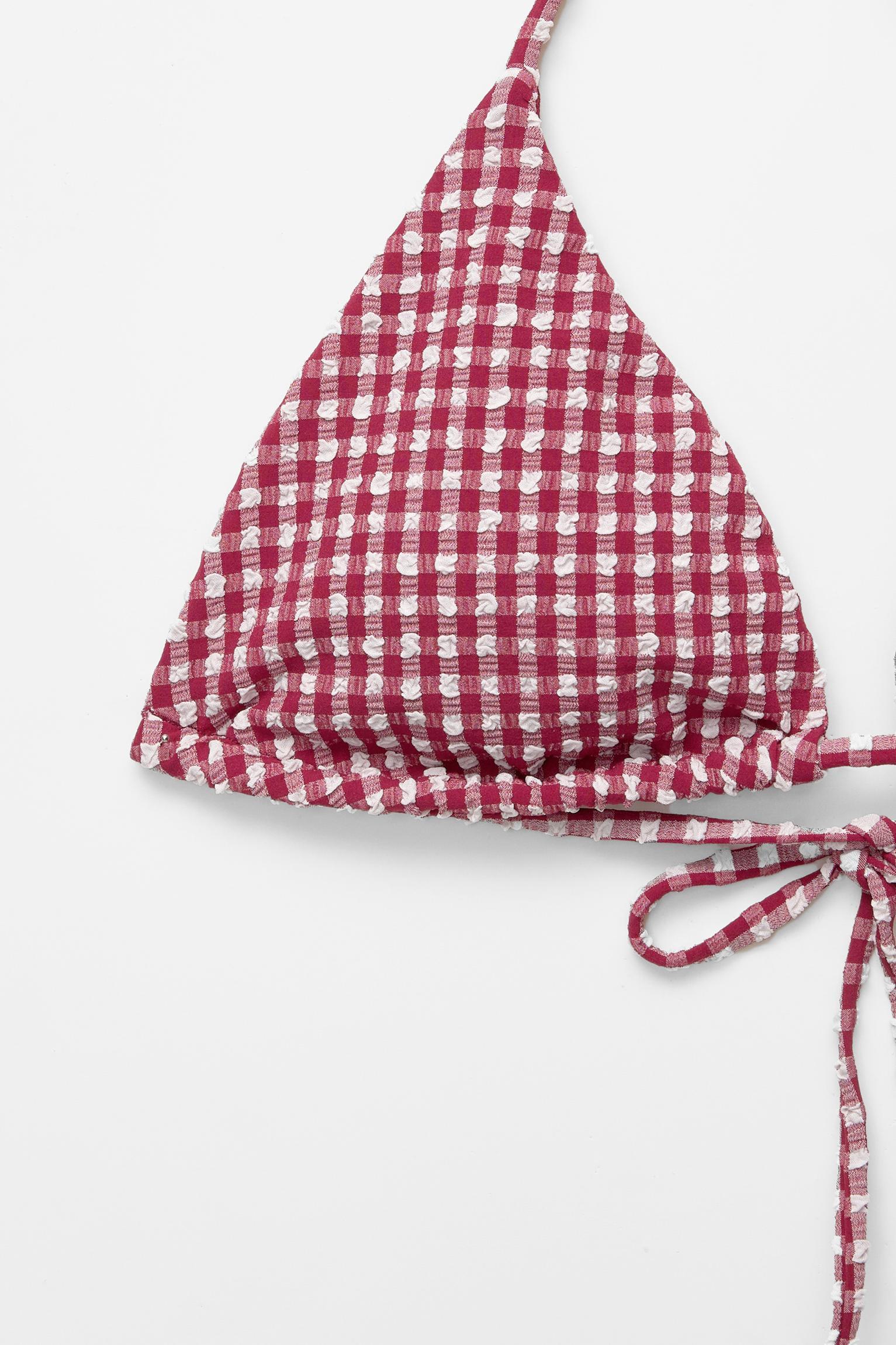 Gingham bikini top Product Image