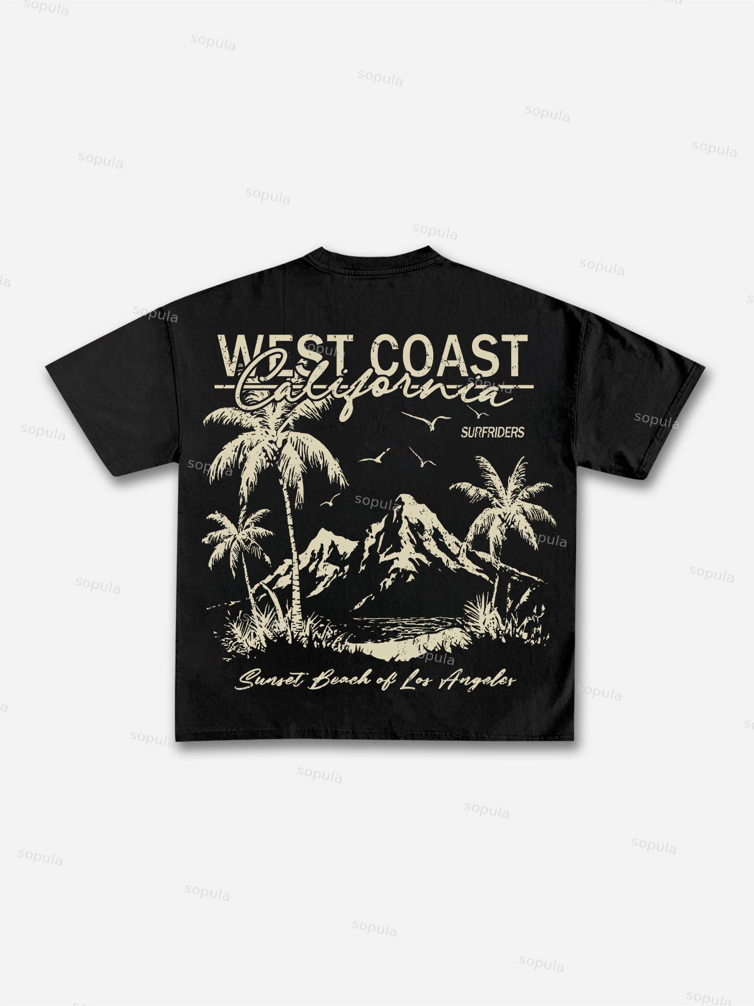 Vintage Texas And Longhorn Graphic Cotton T-shirt Product Image