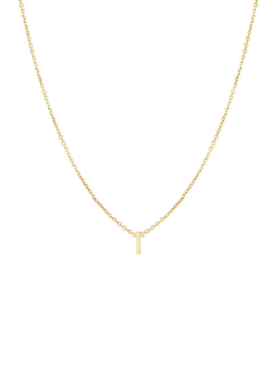 Womens 14K Yellow Gold Initial Pendant Necklace Product Image