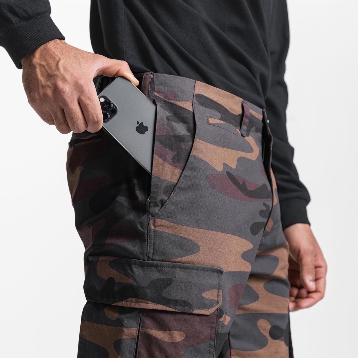 0564. Weather-Ready Technical Cargo Pant - Rust Camo Product Image