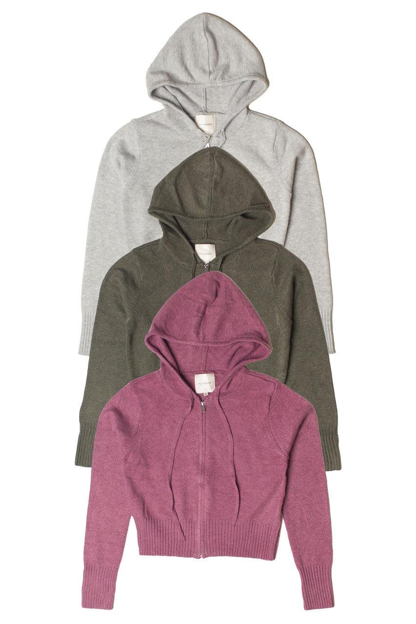 Crop Zip Up Hoodie Sweater Product Image