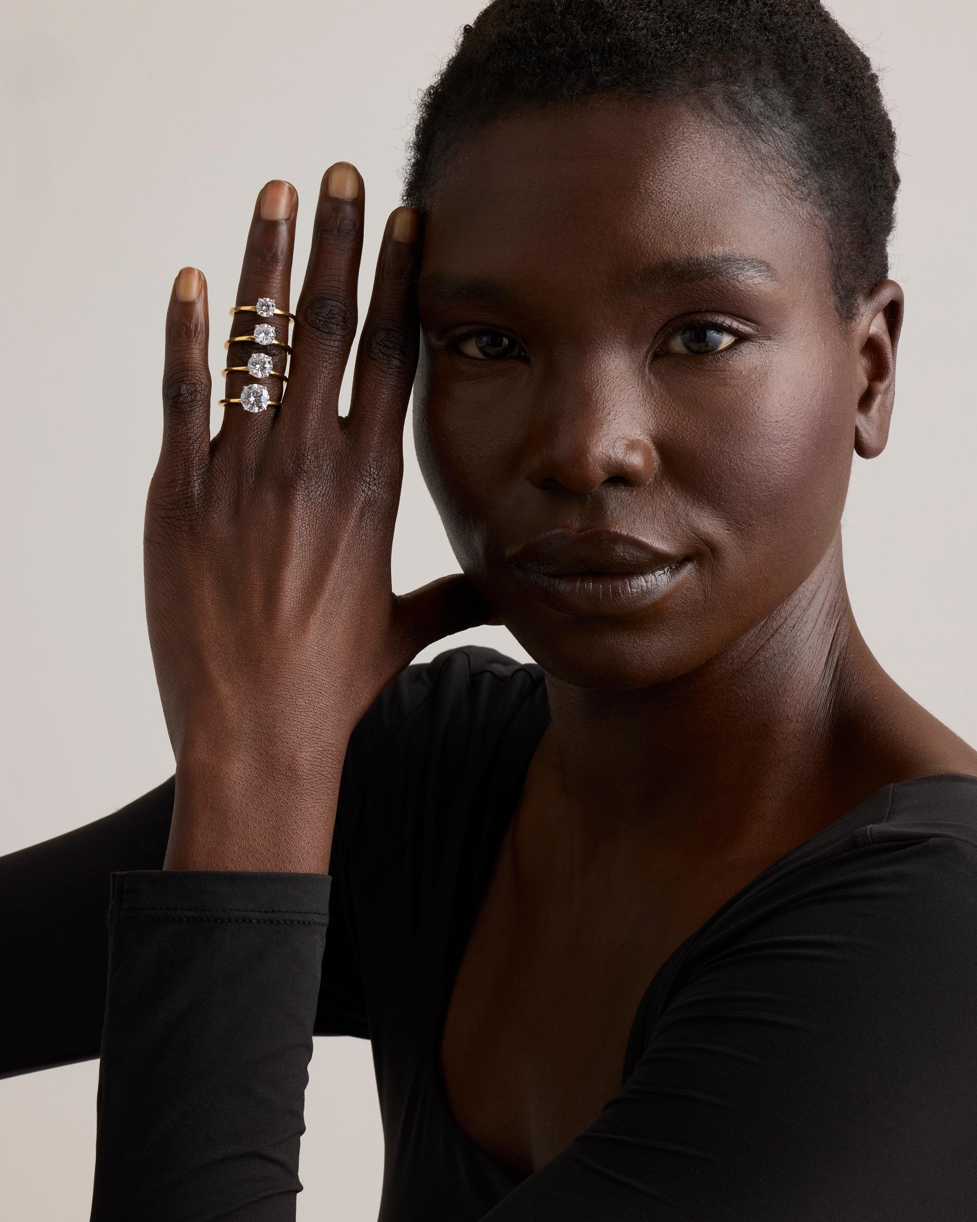 Quince | Women's Lab Grown Diamond Round Petite Classic Engagement Ring Product Image