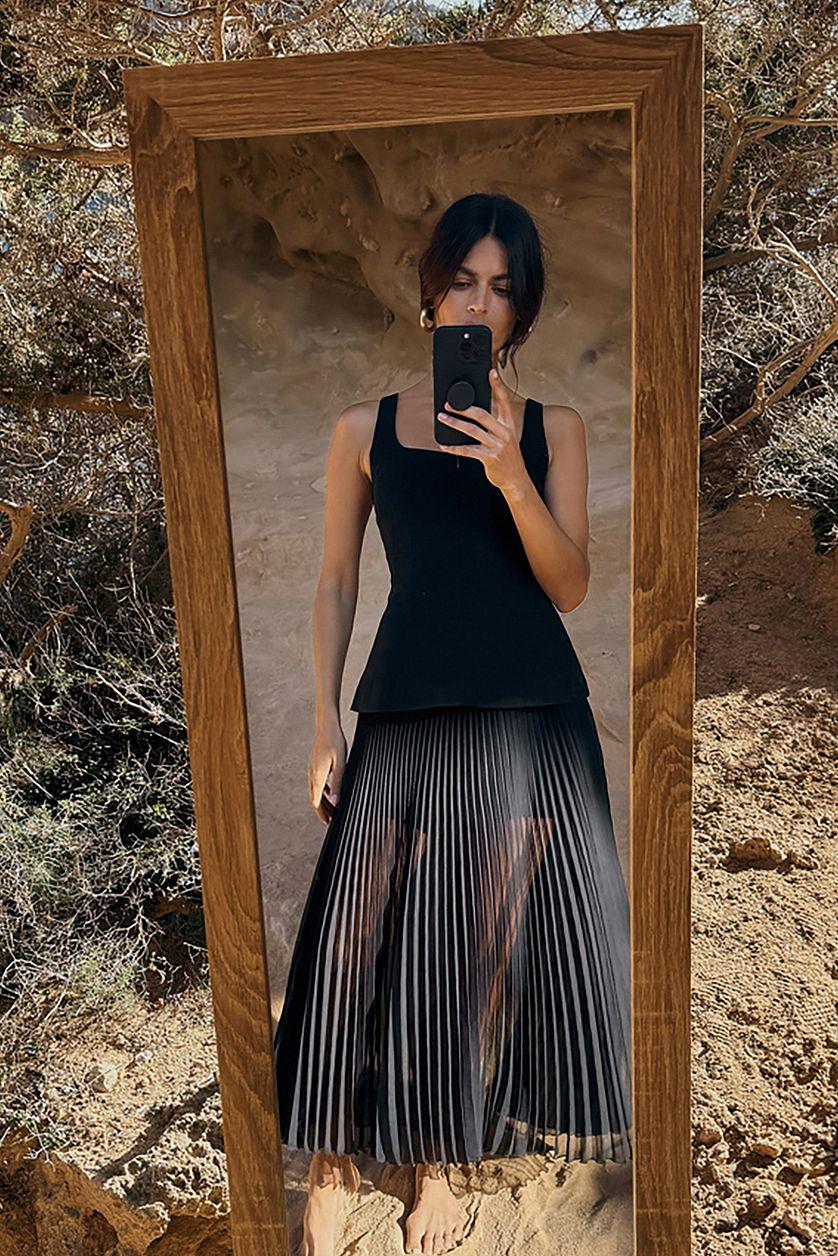 Midi Skirt With Pleats Product Image
