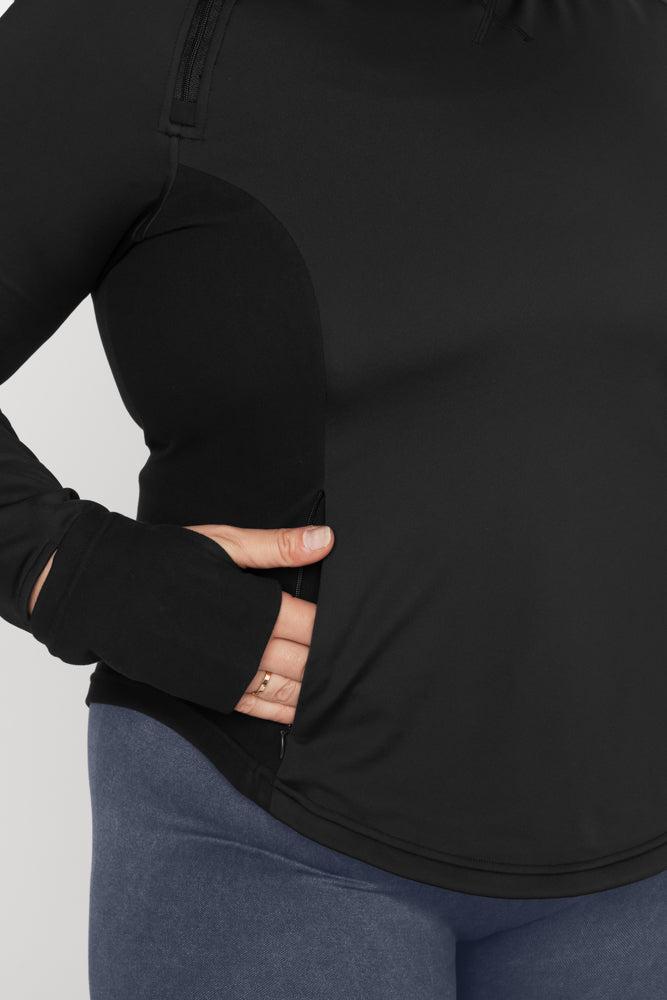 Chasing Pavements Mockneck Pullover - Black Product Image