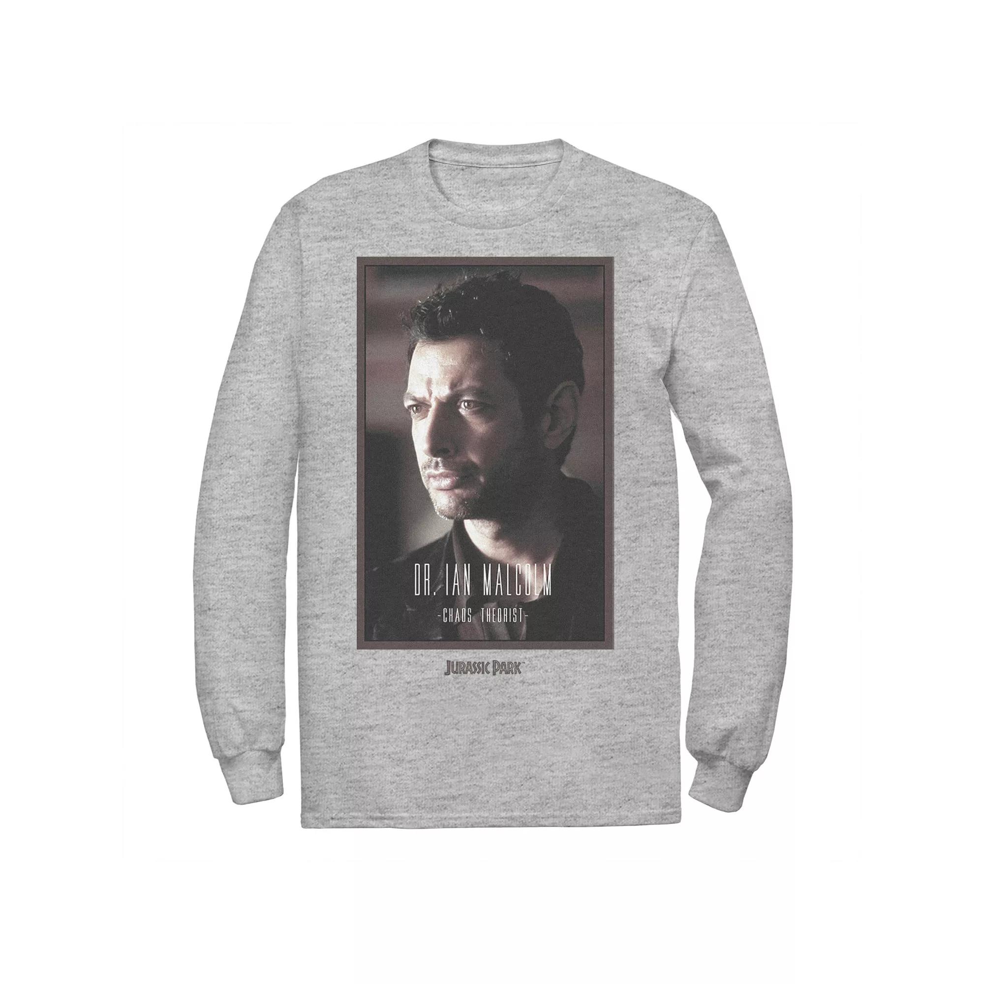 Men's Jurassic Park Dr. Ian Malcolm Chaos Theorist Long Sleeve Tee,  Product Image