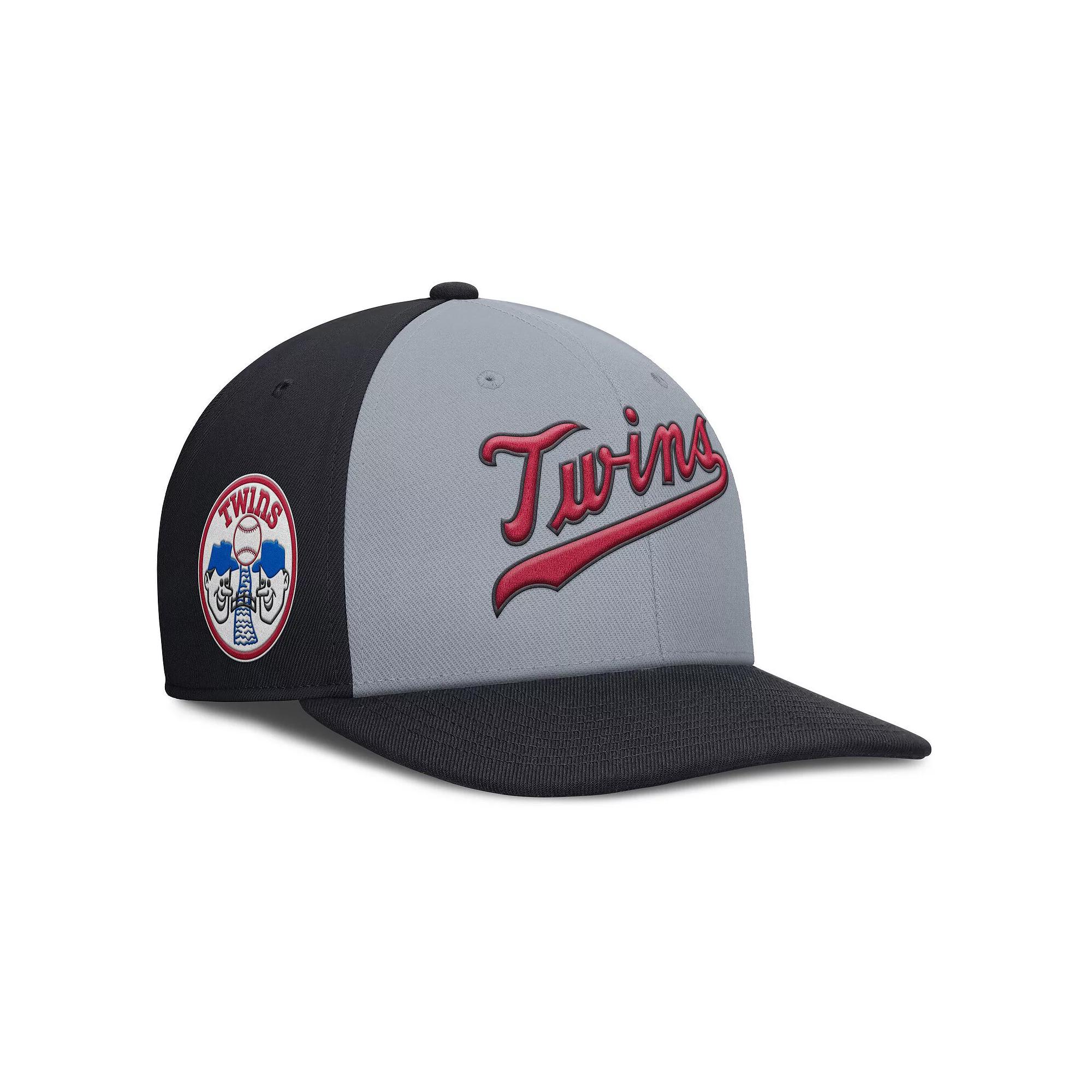 Mens Nike Gray/Navy Minnesota Twins Pro Performance Snapback Hat Product Image
