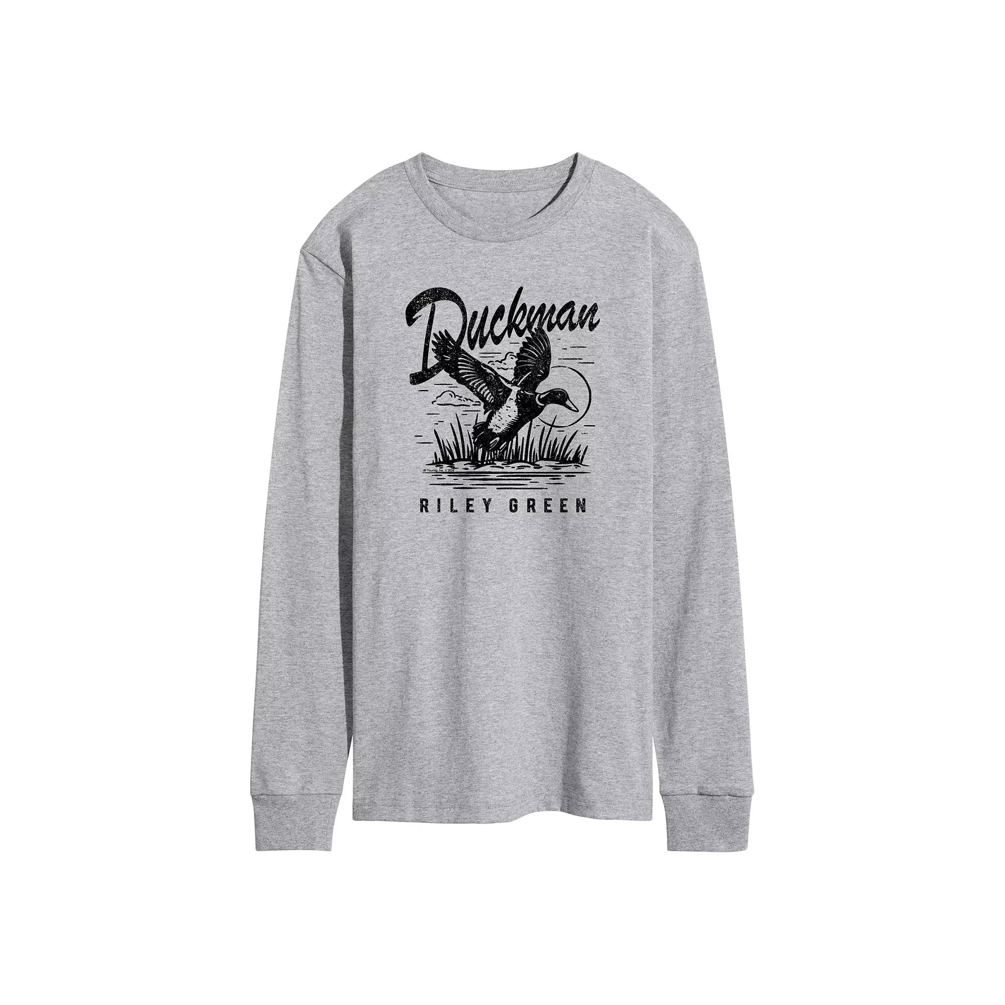 Men's Riley Green Duckman Long Sleeve Graphic Tee,  Product Image