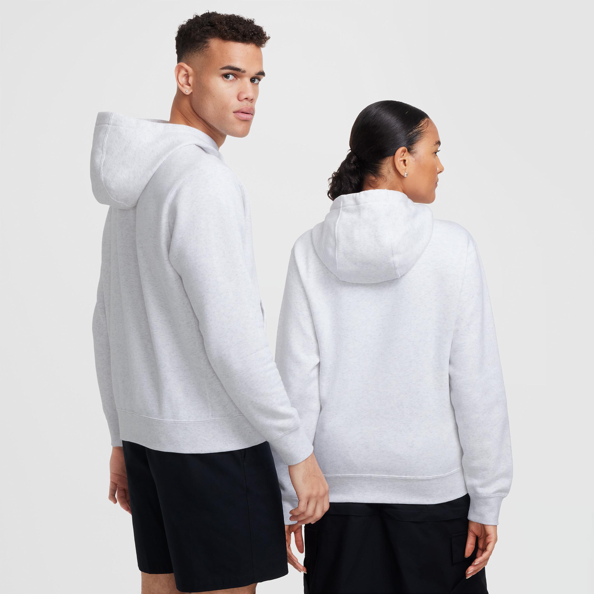 Nike Mens Nike NSW Club Pullover Hoodie BB SEGA - Mens Birch Heather/Red Product Image