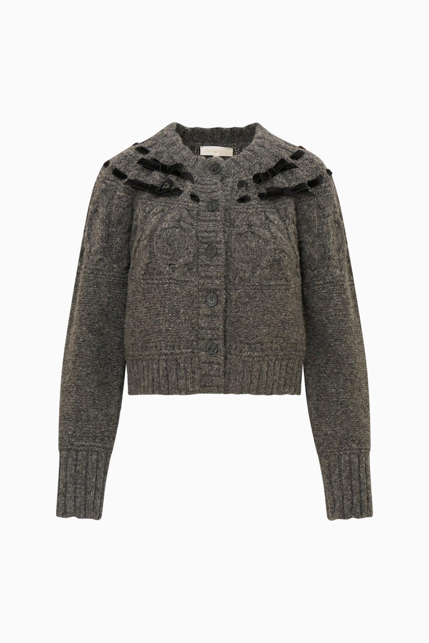 Clementian Alpaca-Blend Ribbon Cardigan Product Image