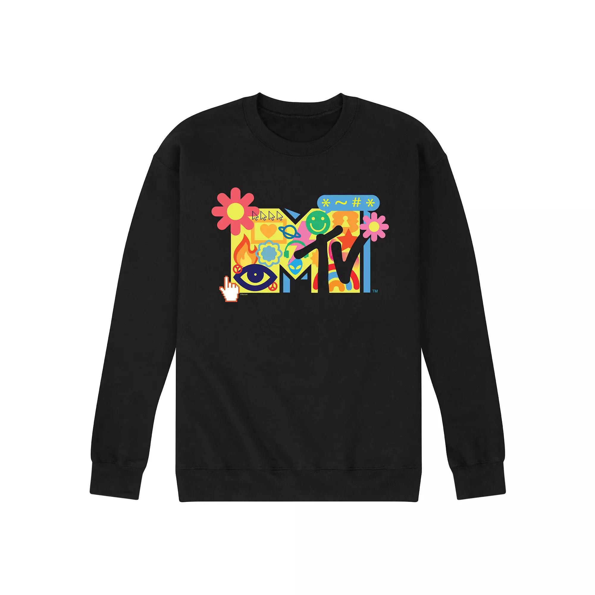 Men's MTV Y2K Logo Fleece Sweatshirt,  Product Image