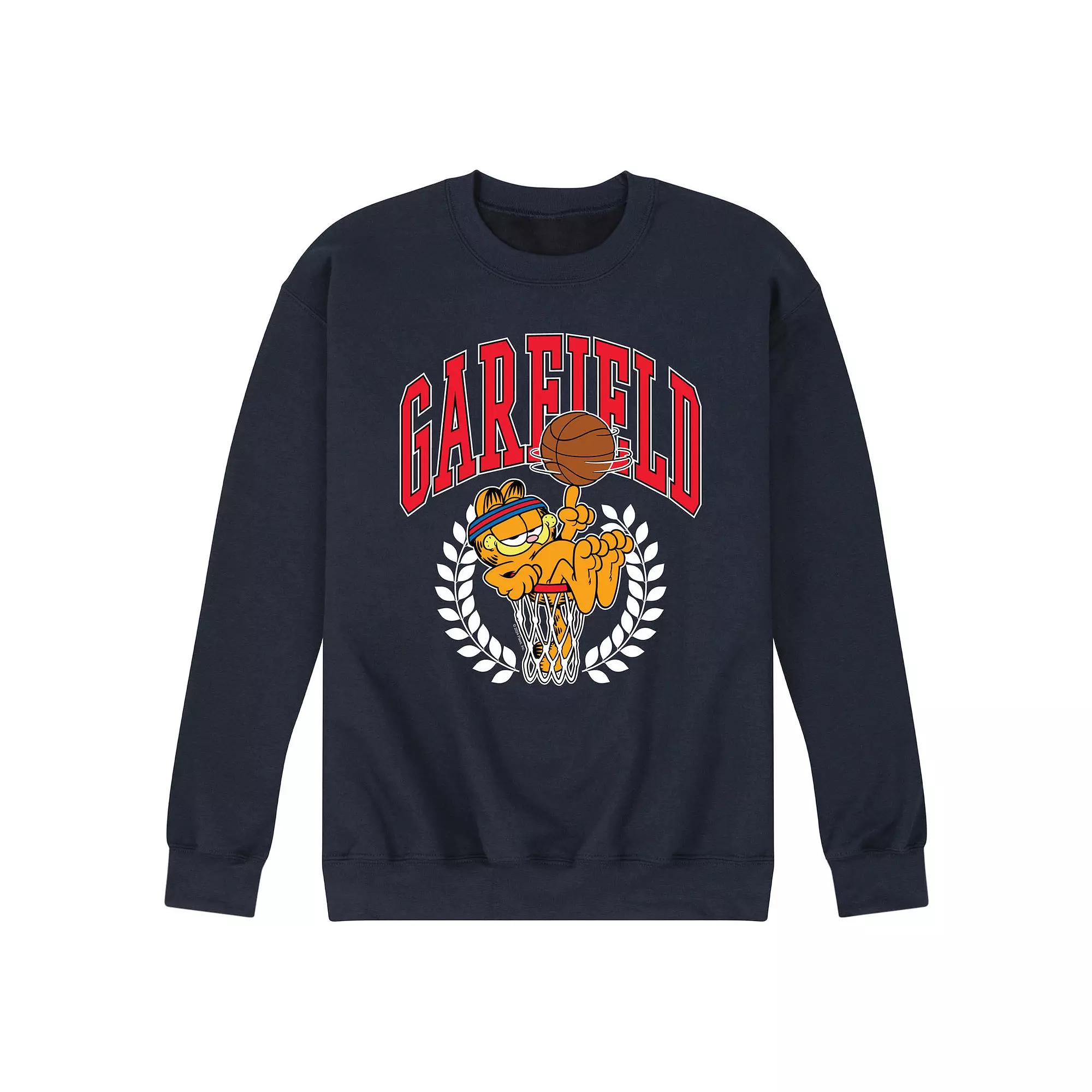 Men's Garfield Basketball Fleece Sweatshirt,  Product Image