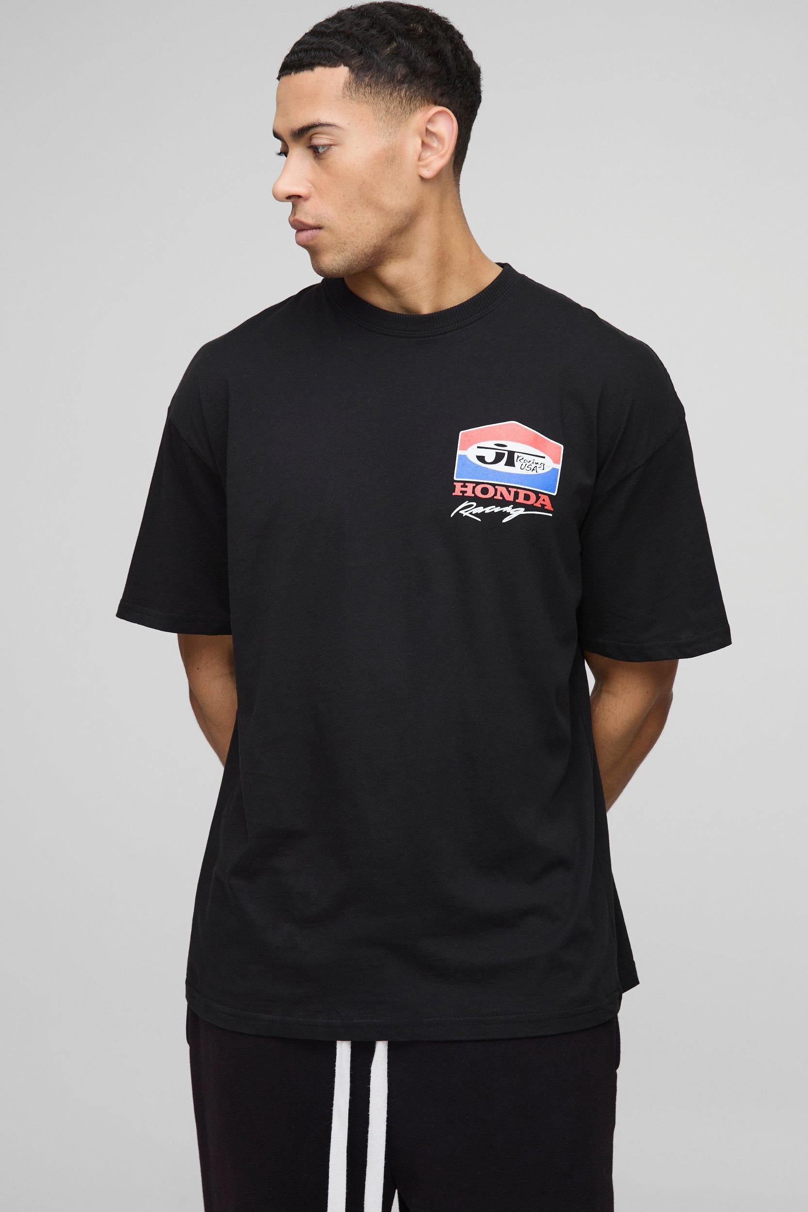 Oversized Honda RS JT Racing License Graphic T Shirt | boohooMAN USA Product Image