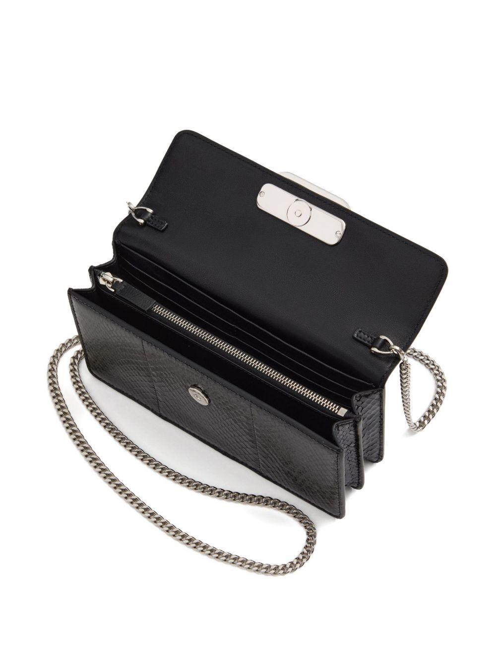 VLogo Signature leather chain wallet Product Image