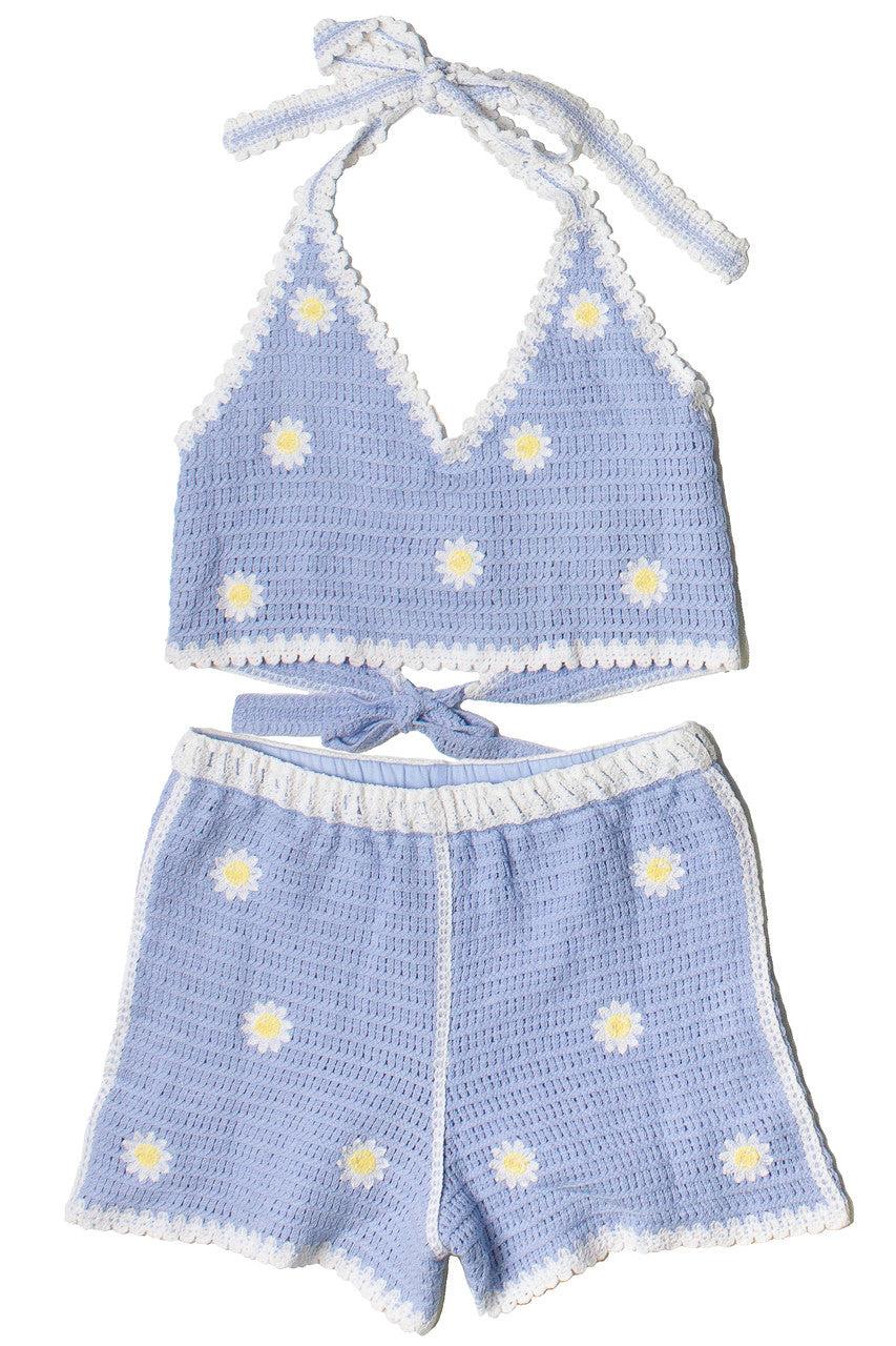 Daisy Crochet Shorts Product Image