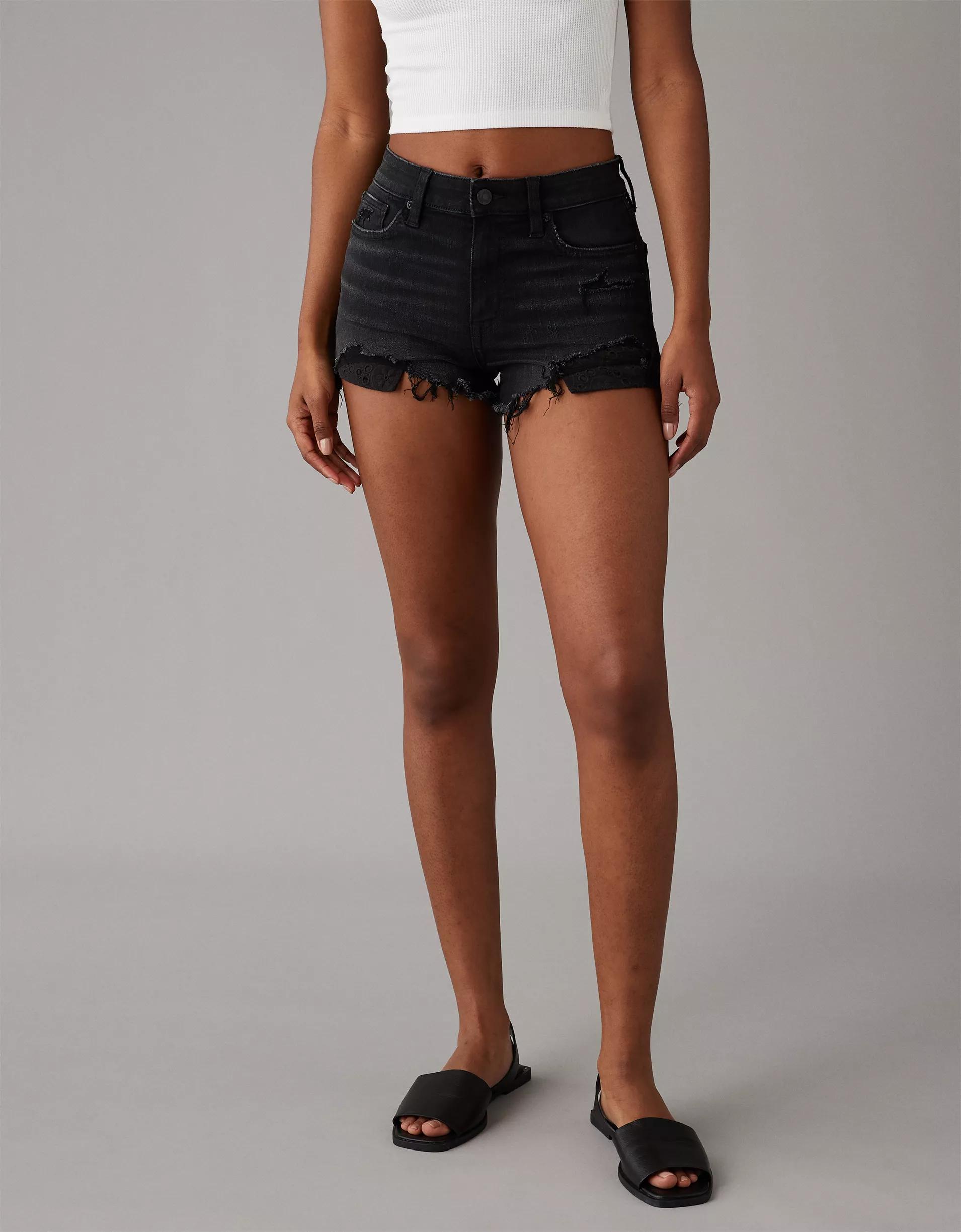 AE Next Level High-Waisted Denim Short Short Product Image