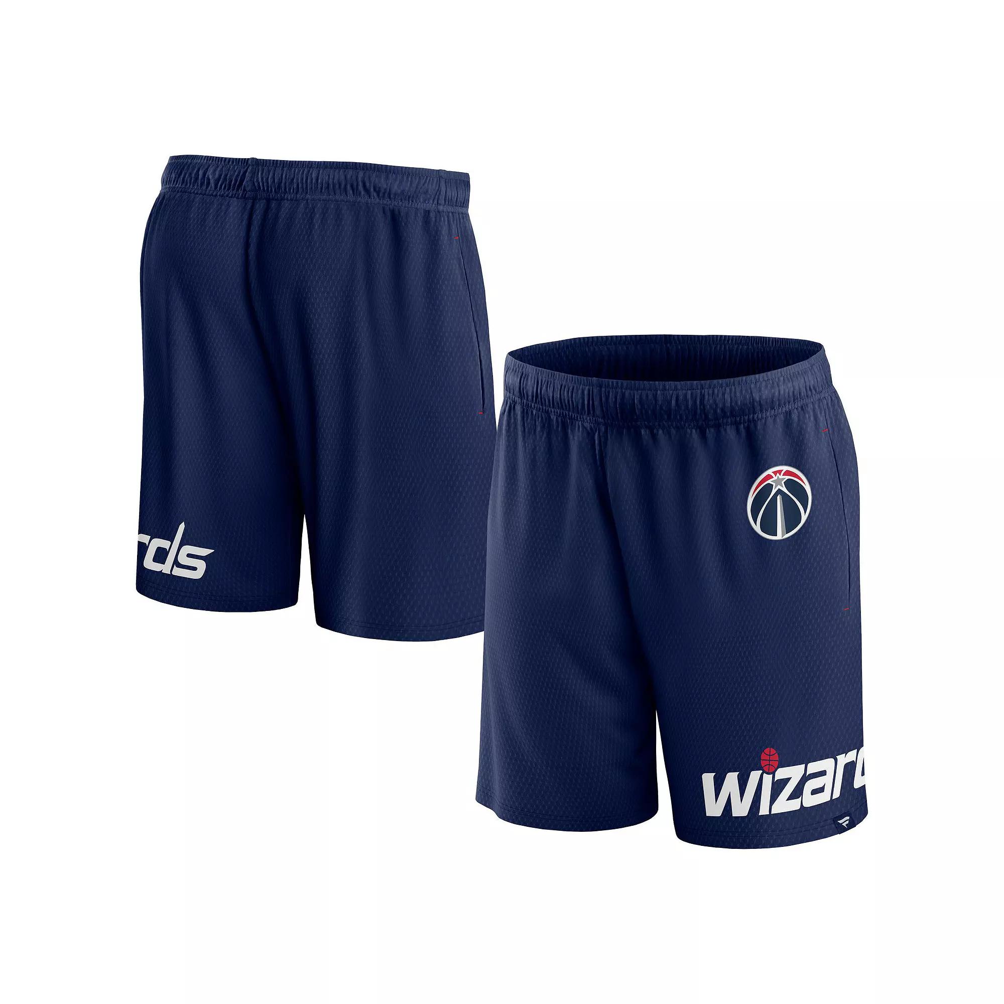 Men's Fanatics Branded Navy Washington Wizards Free Throw Mesh Shorts,  Product Image